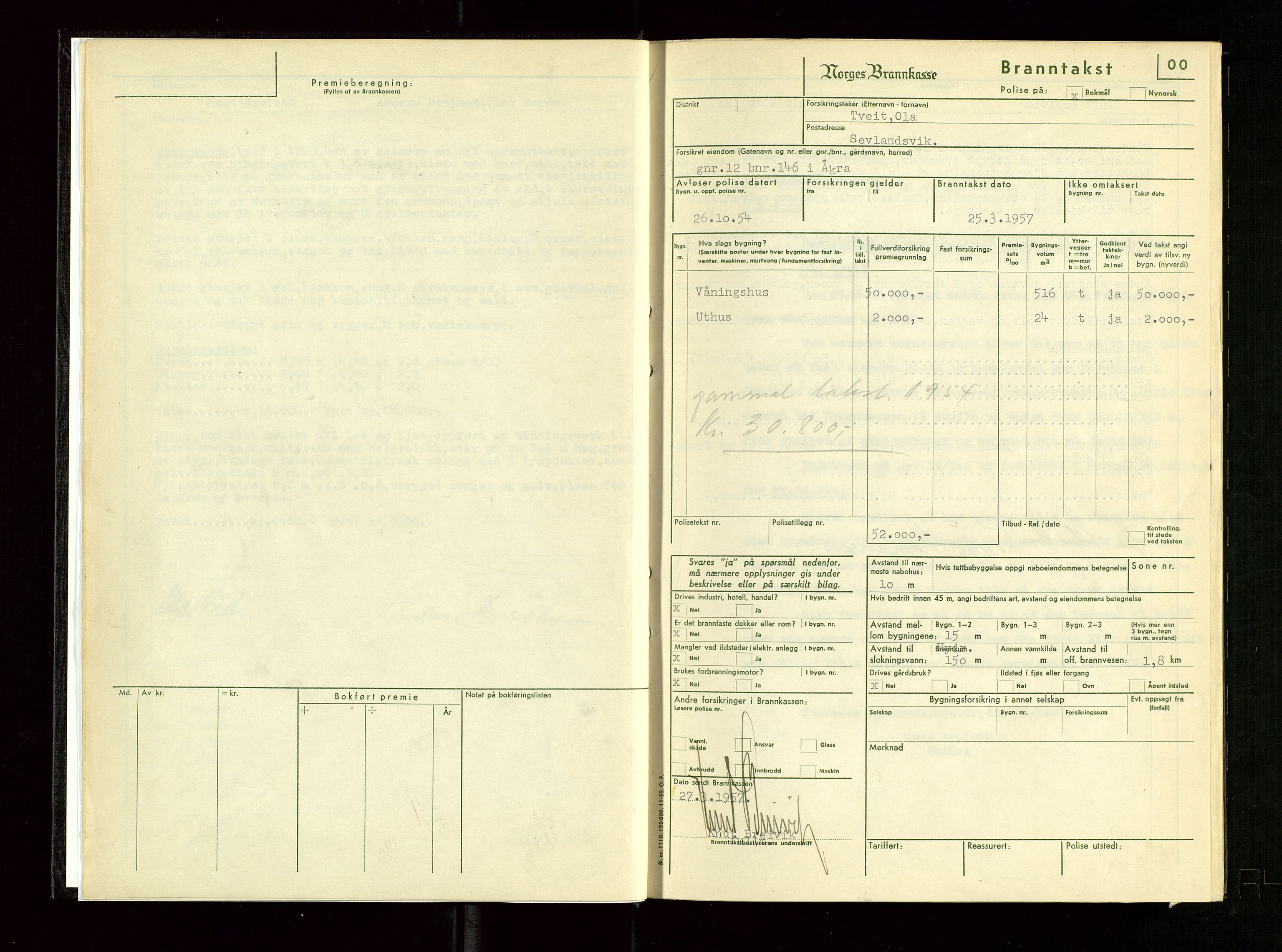 Skudenes lensmannskontor, AV/SAST-A-100444/Gob/L0004: Branntakstprotokoll, 1956-1959