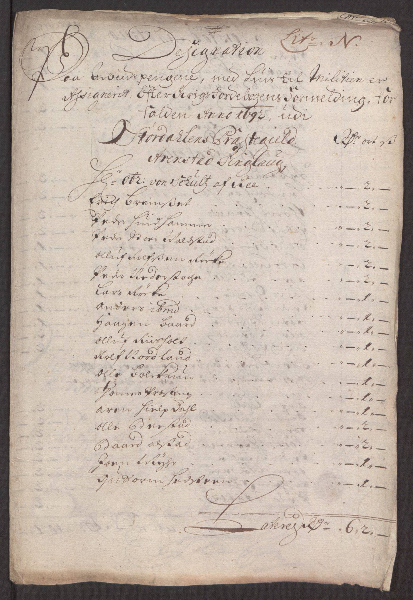 Rentekammeret inntil 1814, Reviderte regnskaper, Fogderegnskap, RA/EA-4092/R62/L4185: Fogderegnskap Stjørdal og Verdal, 1692, p. 209