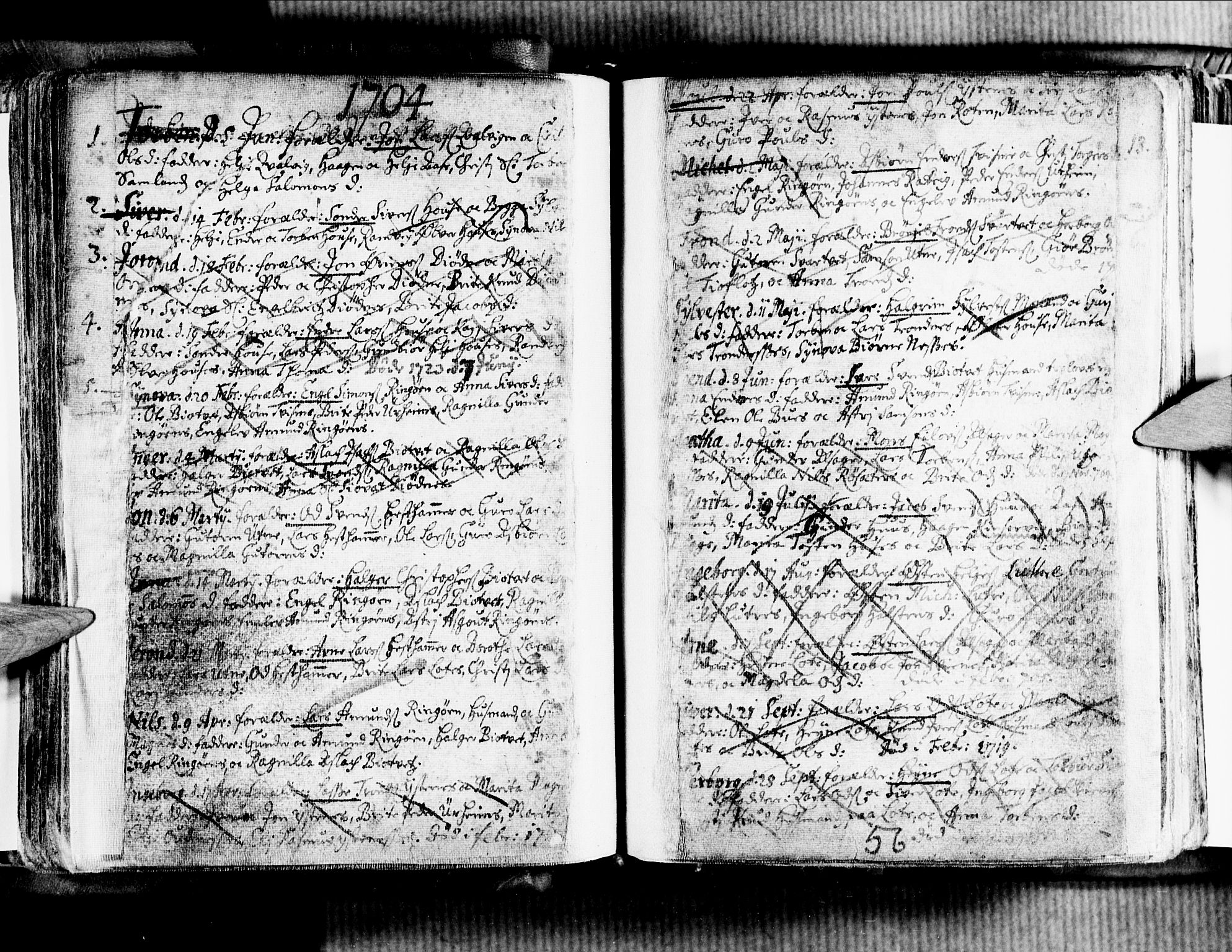 Ullensvang sokneprestembete, SAB/A-78701/H/Haa: Parish register (official) no. A 1 /2, 1669-1719, p. 56