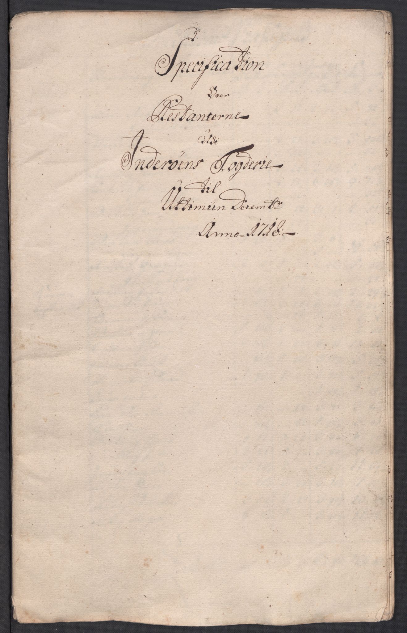 Rentekammeret inntil 1814, Reviderte regnskaper, Fogderegnskap, RA/EA-4092/R63/L4326: Fogderegnskap Inderøy, 1718, p. 287