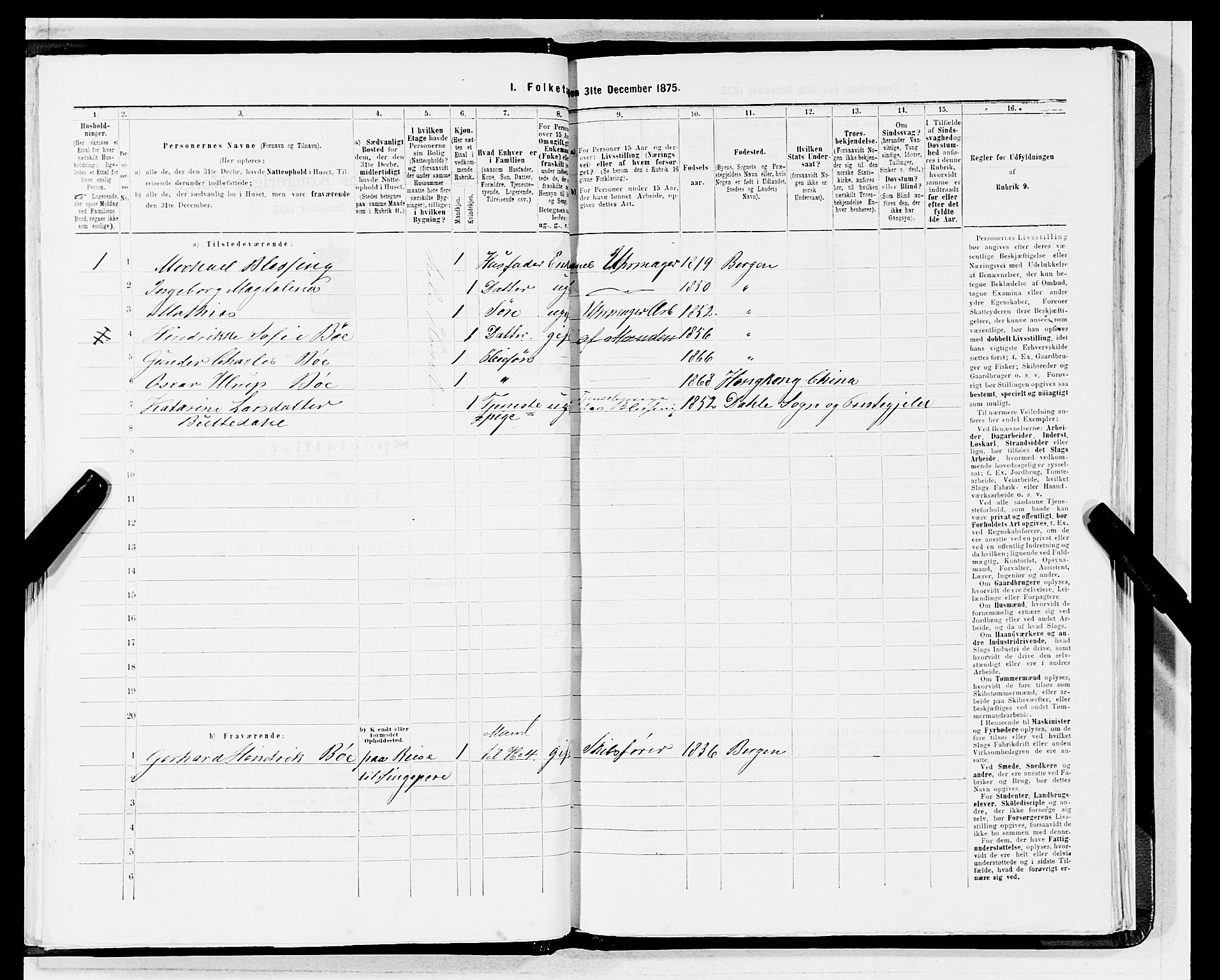 SAB, 1875 census for 1301 Bergen, 1875, p. 4500