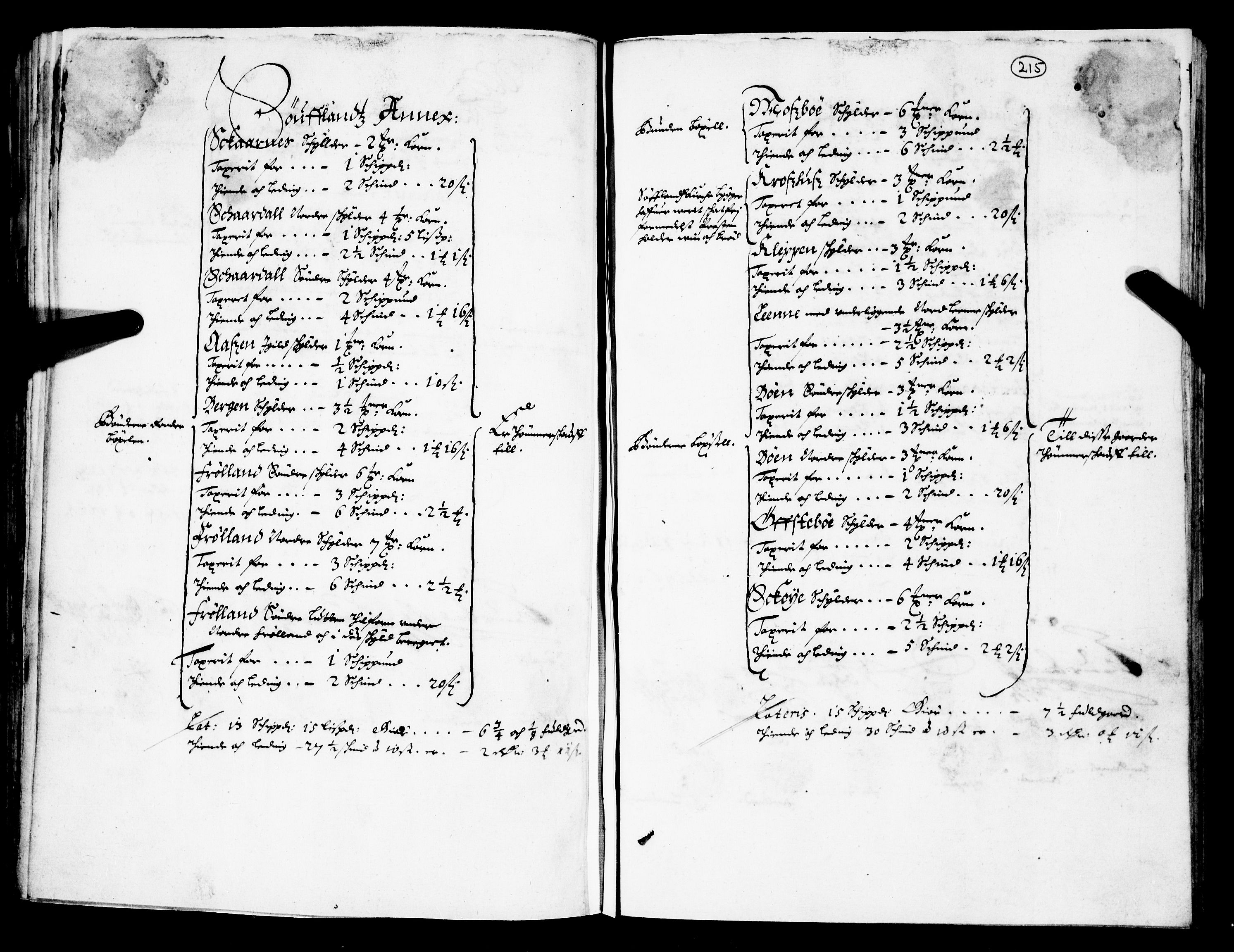 Rentekammeret inntil 1814, Realistisk ordnet avdeling, AV/RA-EA-4070/N/Nb/Nba/L0026: Nedre og Øvre Telemark fogderi, 1667, p. 214b-215a