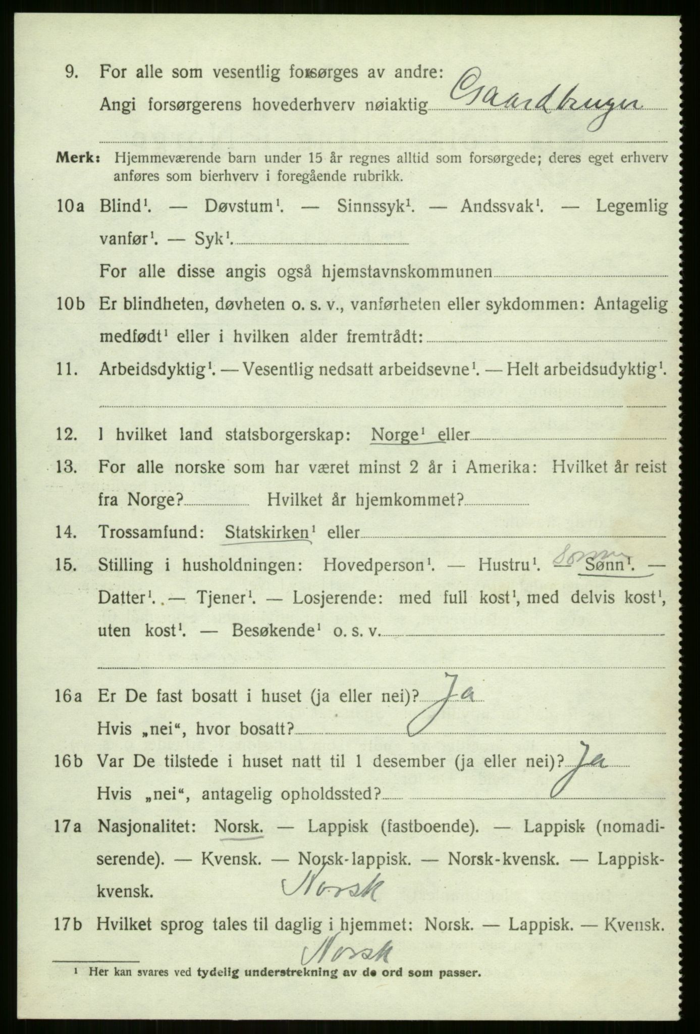 SATØ, 1920 census for Sørreisa, 1920, p. 1747