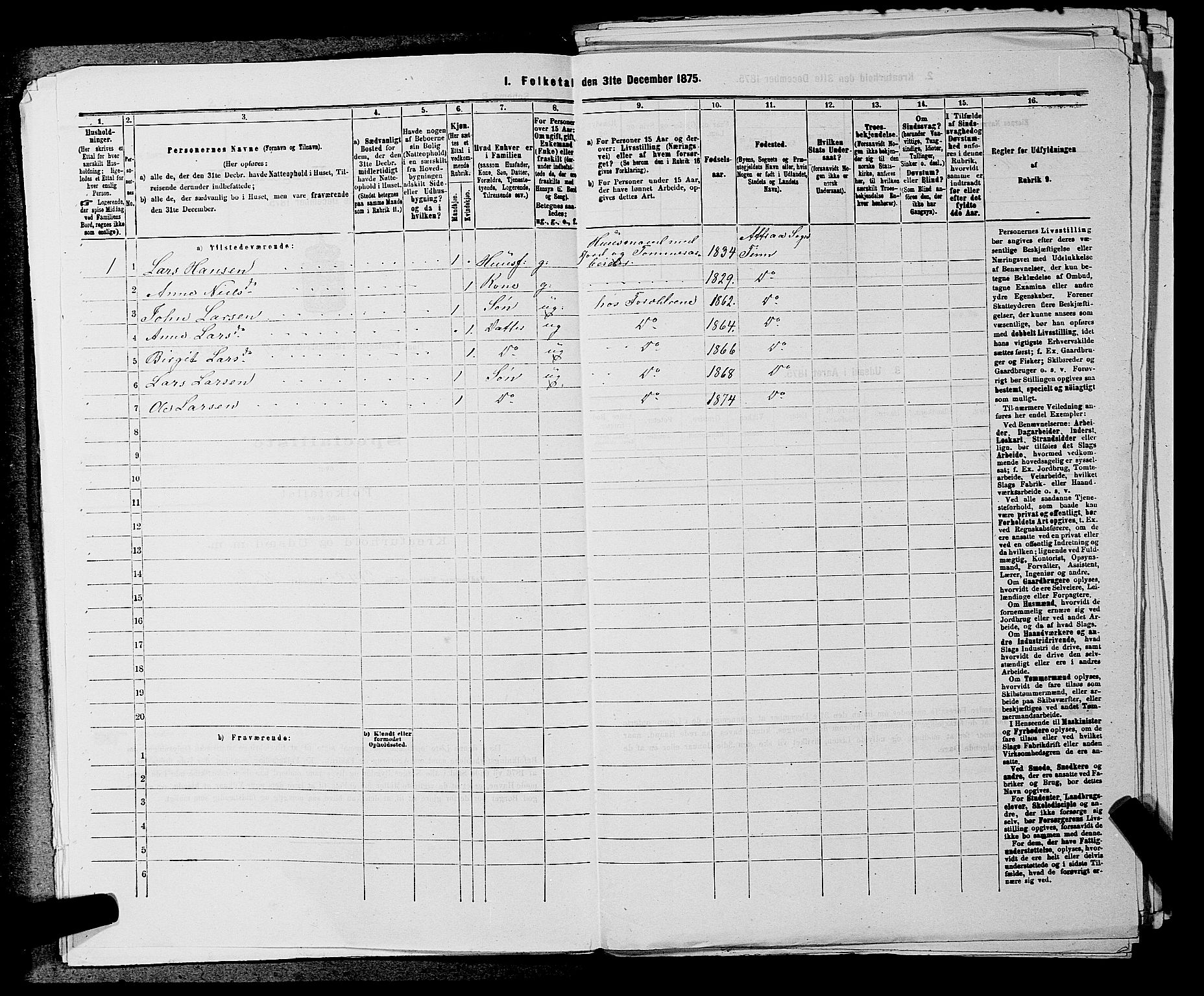 SAKO, 1875 census for 0826P Tinn, 1875, p. 489