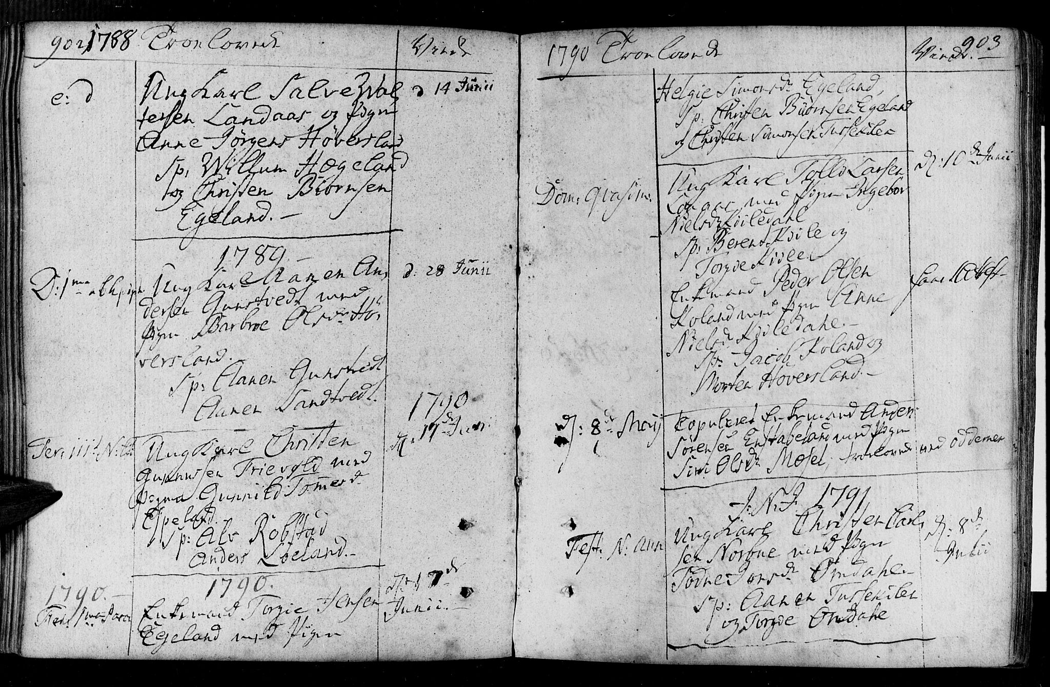 Vennesla sokneprestkontor, AV/SAK-1111-0045/Fa/Faa/L0002: Parish register (official) no. A 2, 1785-1834, p. 902-903