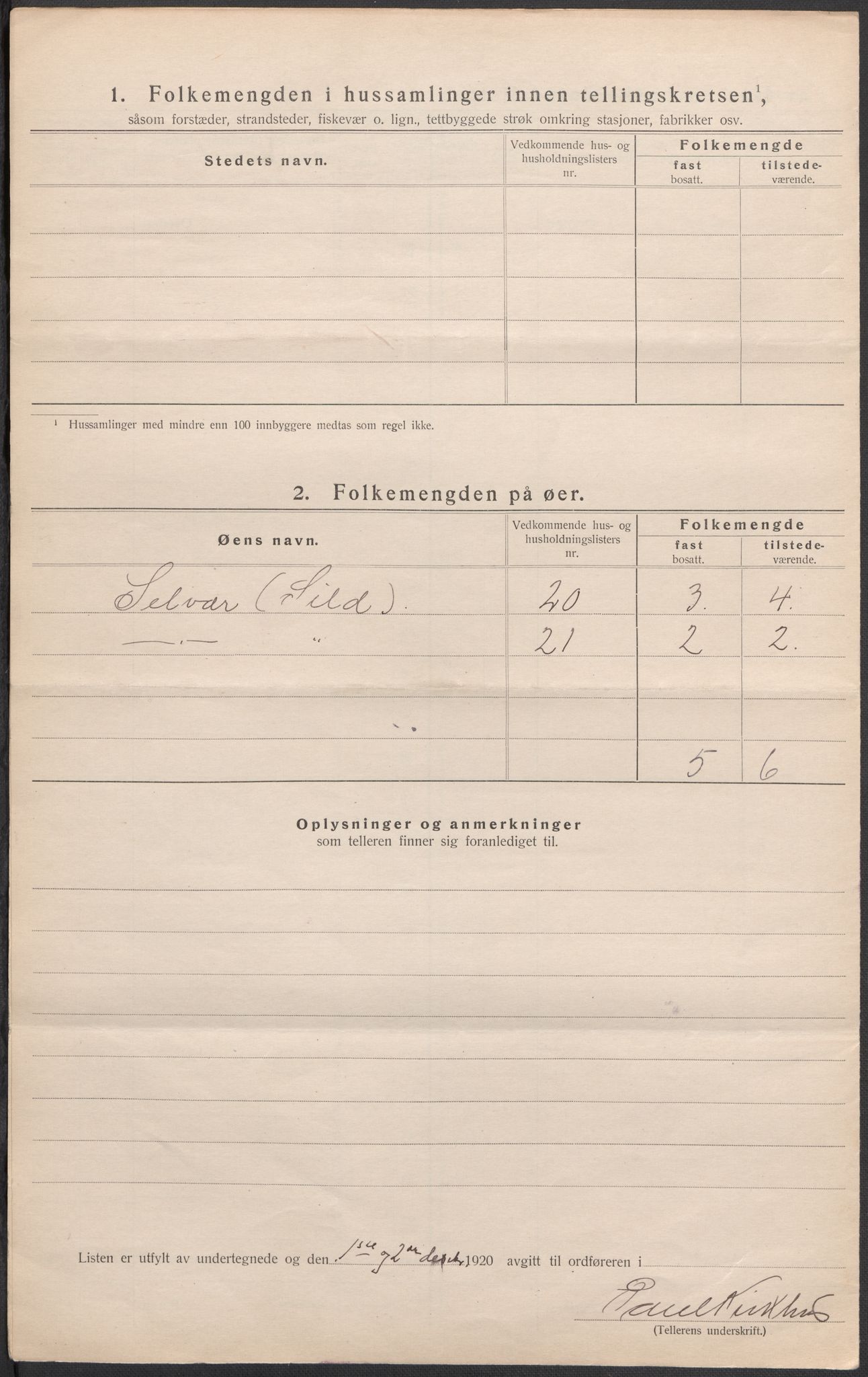 SAB, 1920 census for Kvinnherad, 1920, p. 33