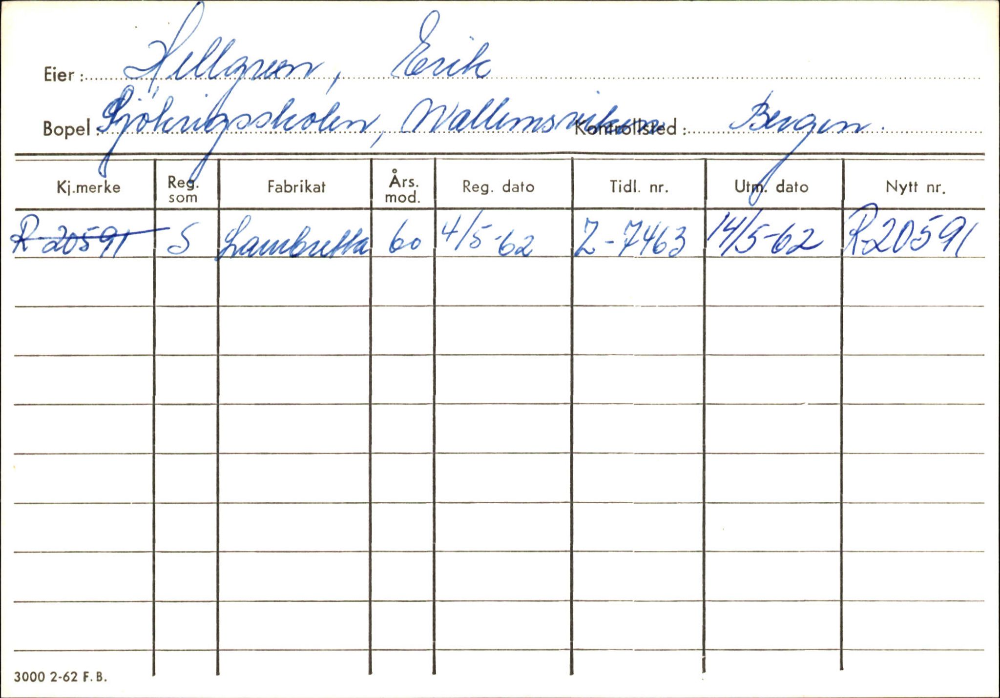 Statens vegvesen, Hordaland vegkontor, SAB/A-5201/2/Ha/L0022: R-eierkort H, 1920-1971, p. 2