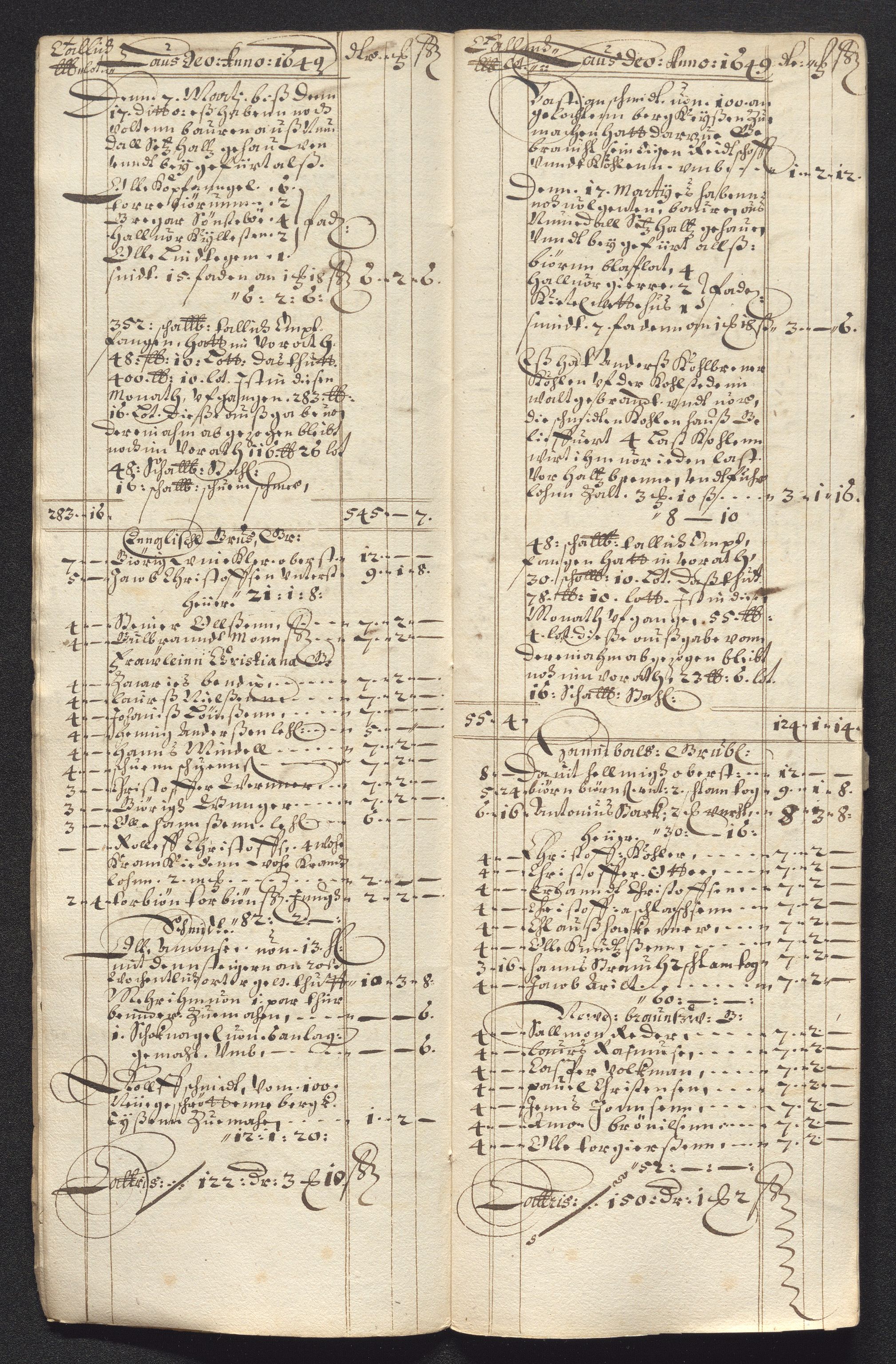 Kongsberg Sølvverk 1623-1816, AV/SAKO-EA-3135/001/D/Dc/Dcd/L0023: Utgiftsregnskap for gruver m.m., 1649, p. 233