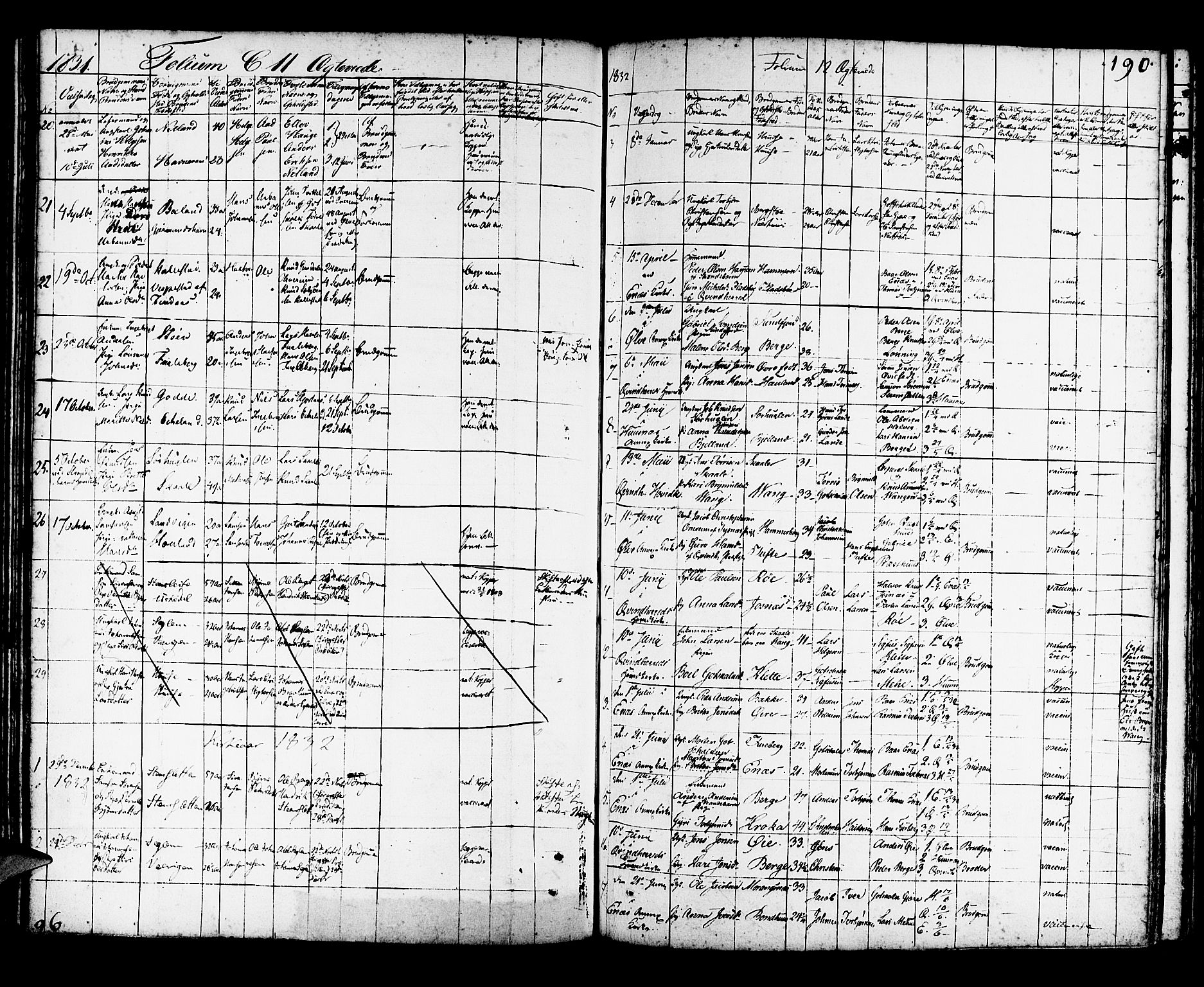 Kvinnherad sokneprestembete, SAB/A-76401/H/Haa: Parish register (official) no. A 5, 1811-1835, p. 190