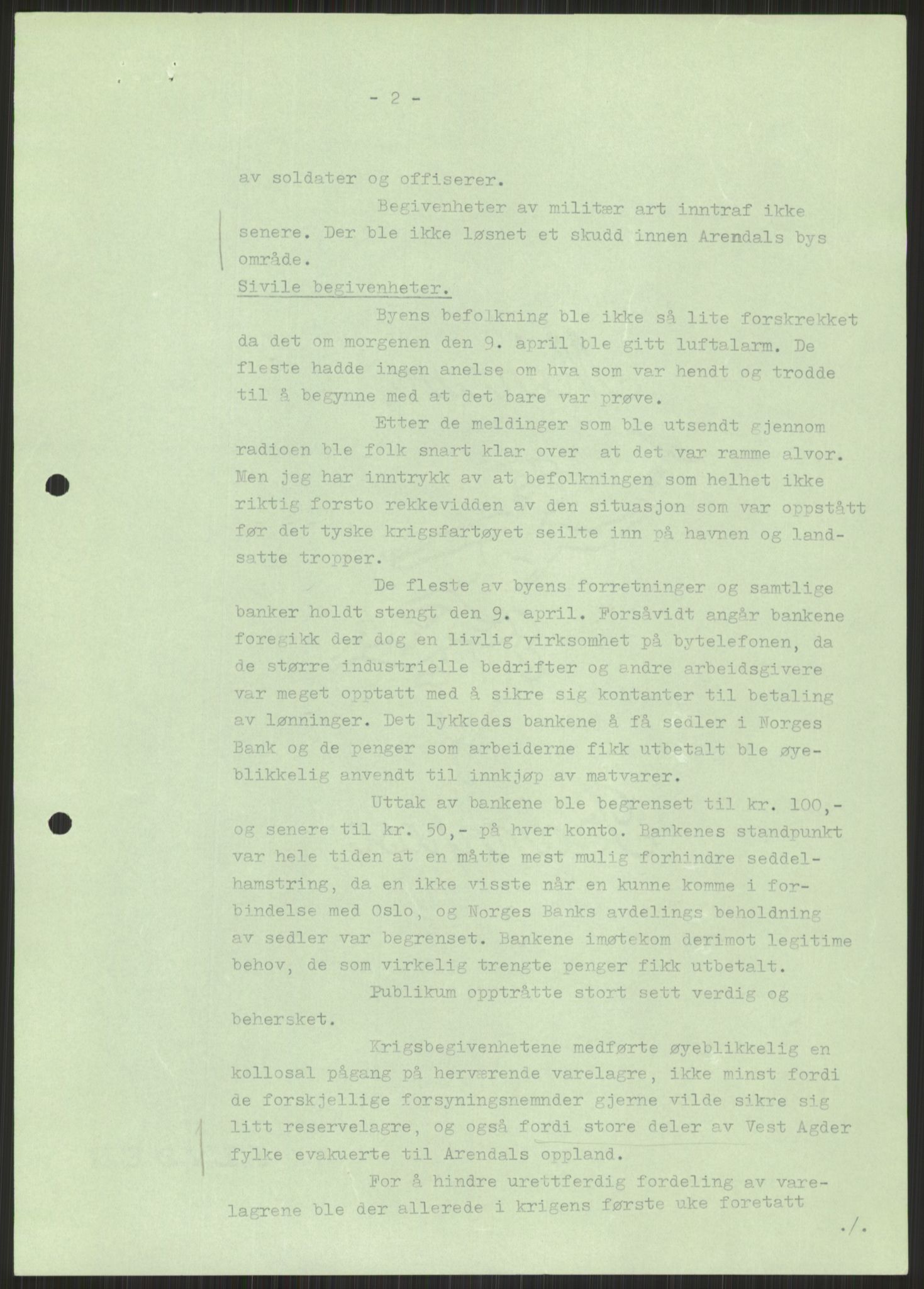 Forsvaret, Forsvarets krigshistoriske avdeling, AV/RA-RAFA-2017/Y/Ya/L0014: II-C-11-31 - Fylkesmenn.  Rapporter om krigsbegivenhetene 1940., 1940, p. 707