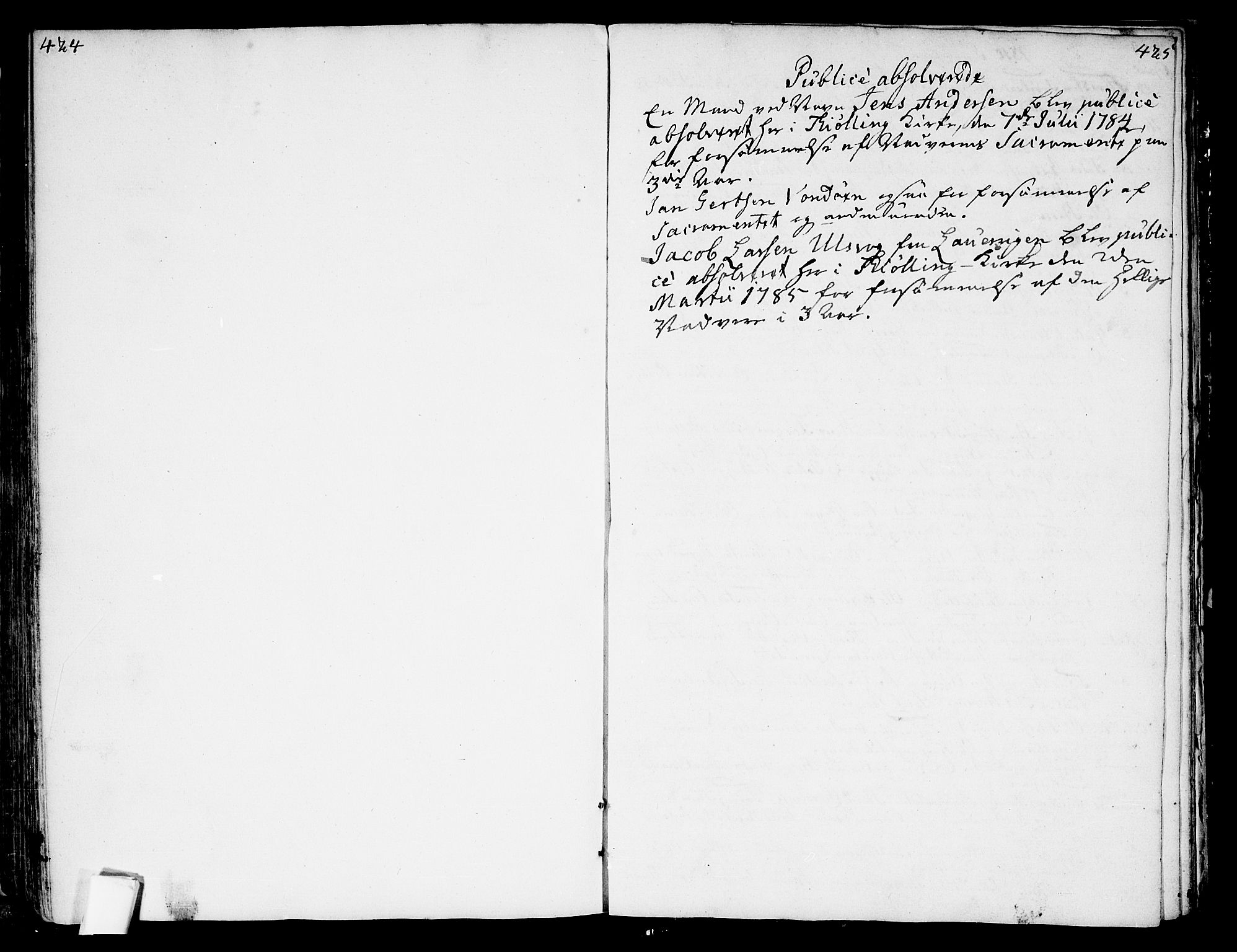 Tjølling kirkebøker, AV/SAKO-A-60/F/Fa/L0004: Parish register (official) no. 4, 1779-1817, p. 424-425