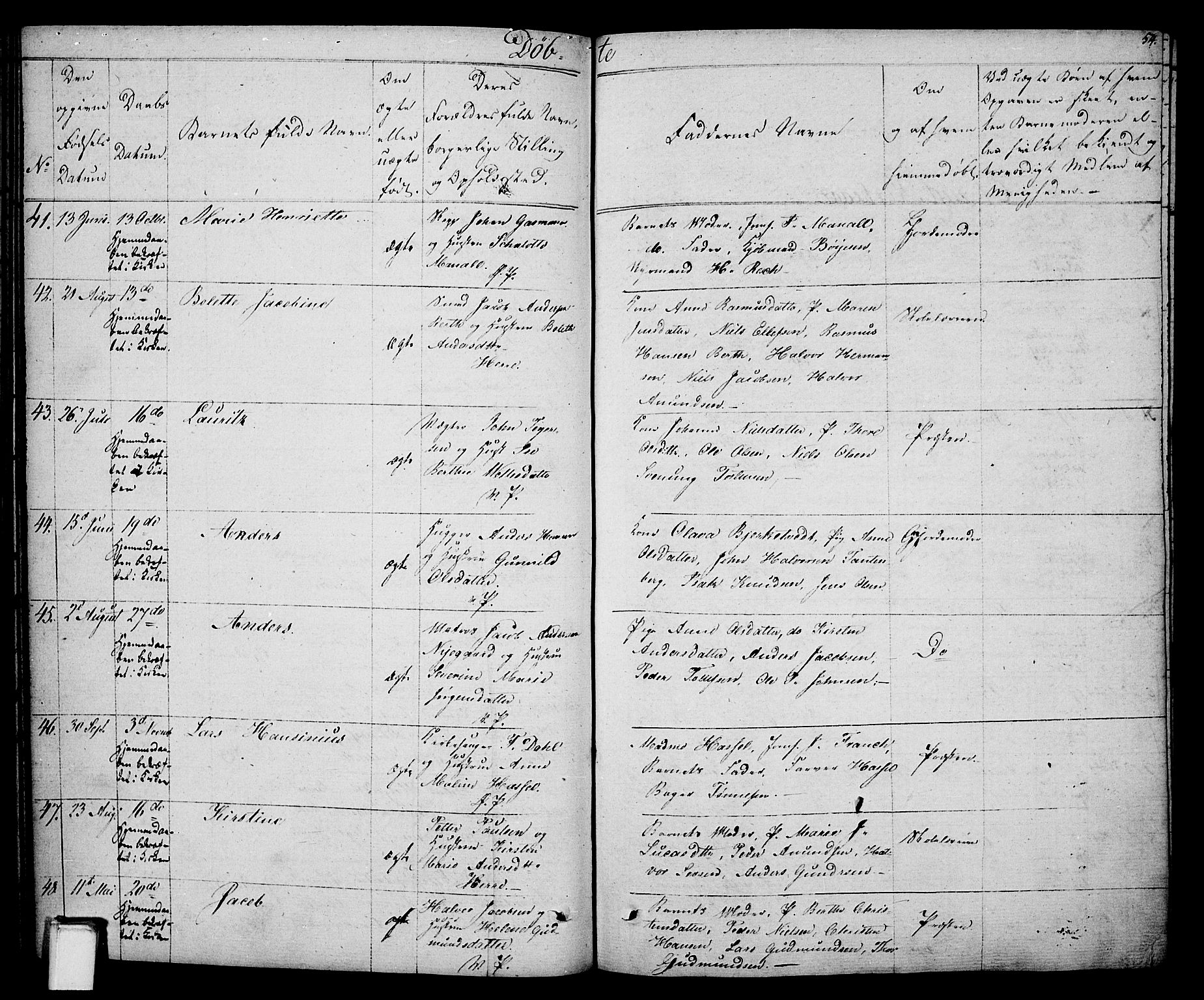Porsgrunn kirkebøker , SAKO/A-104/F/Fa/L0005: Parish register (official) no. 5, 1828-1840, p. 54