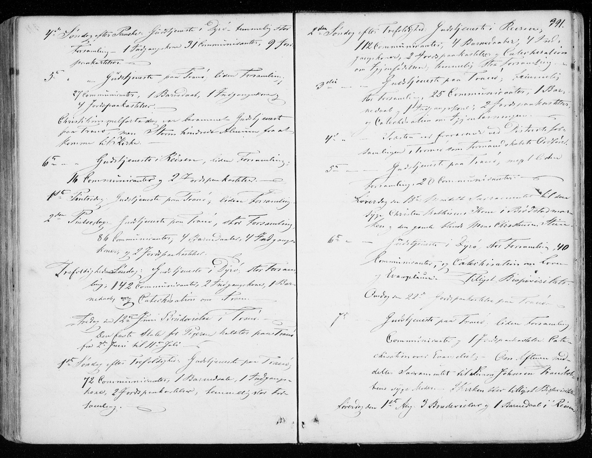 Tranøy sokneprestkontor, SATØ/S-1313/I/Ia/Iaa/L0007kirke: Parish register (official) no. 7, 1856-1866, p. 391