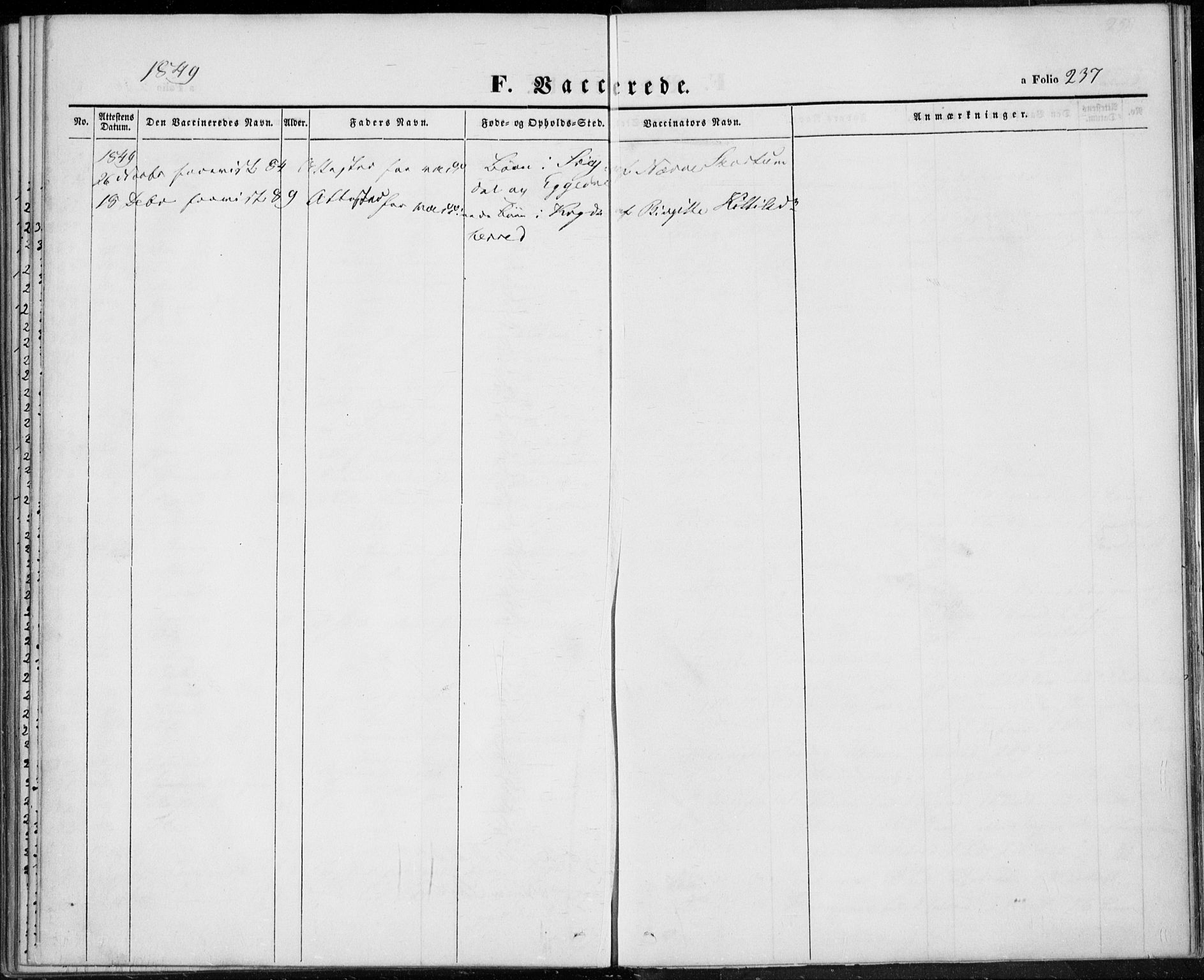 Sigdal kirkebøker, SAKO/A-245/F/Fa/L0007: Parish register (official) no. I 7, 1844-1849, p. 237