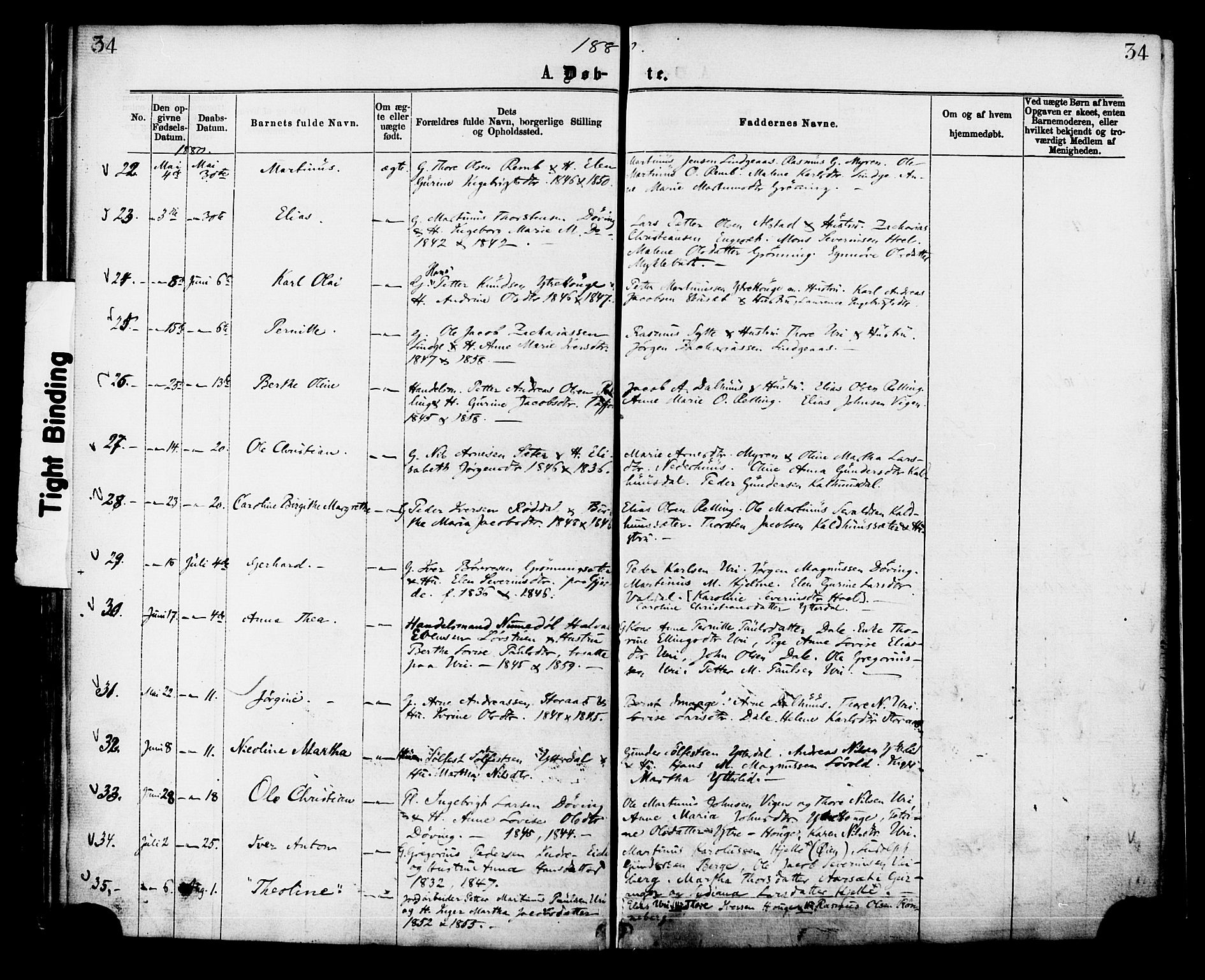 Ministerialprotokoller, klokkerbøker og fødselsregistre - Møre og Romsdal, SAT/A-1454/519/L0254: Parish register (official) no. 519A13, 1868-1883, p. 34