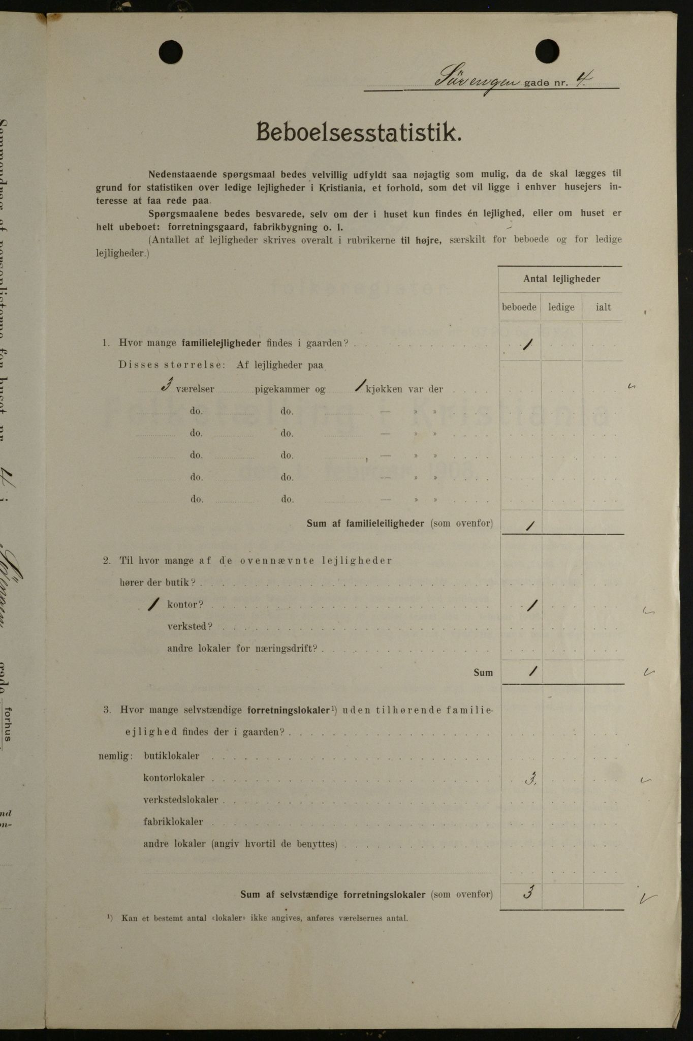 OBA, Municipal Census 1908 for Kristiania, 1908, p. 95630