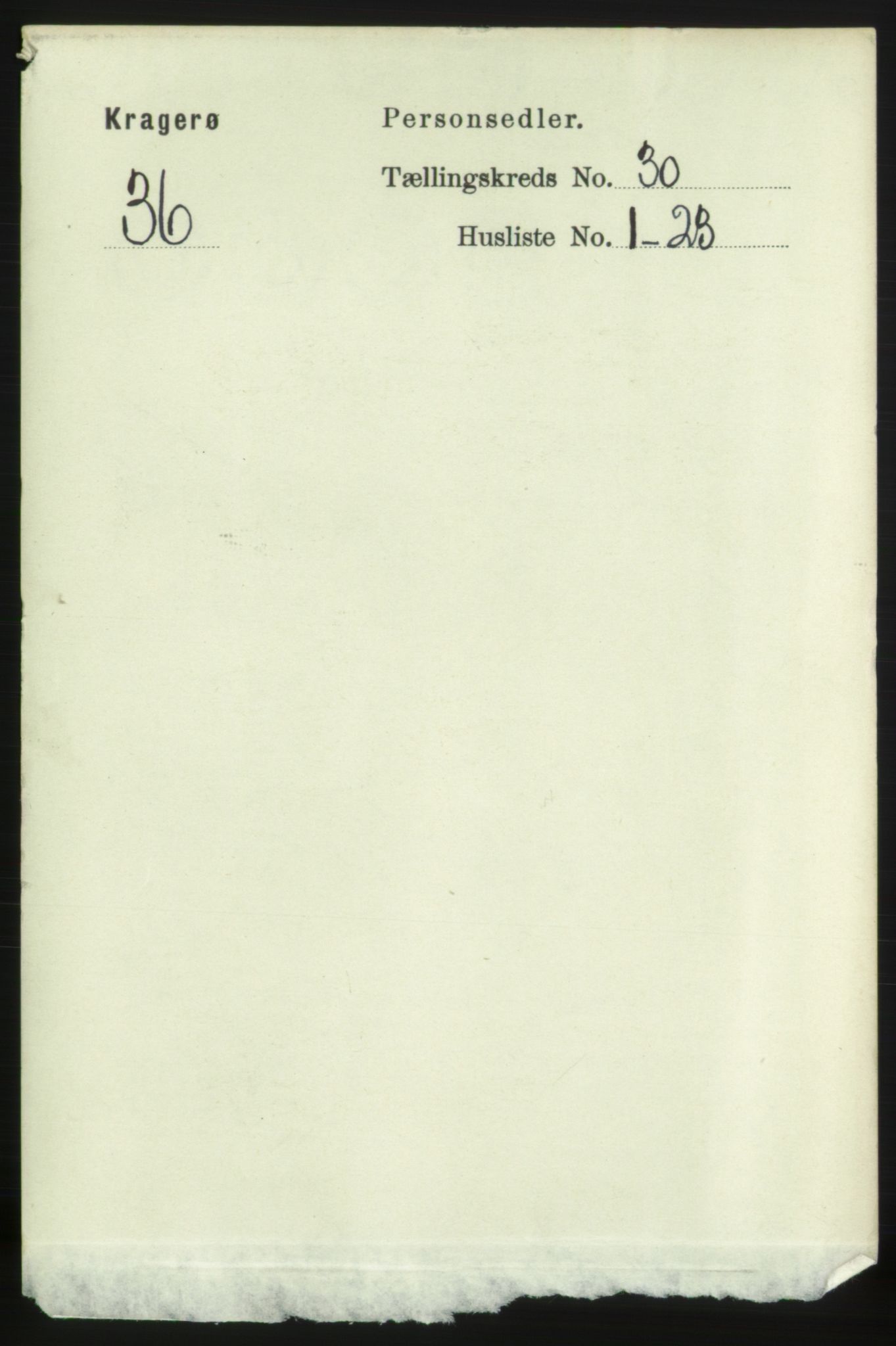 RA, 1891 census for 0801 Kragerø, 1891, p. 5558