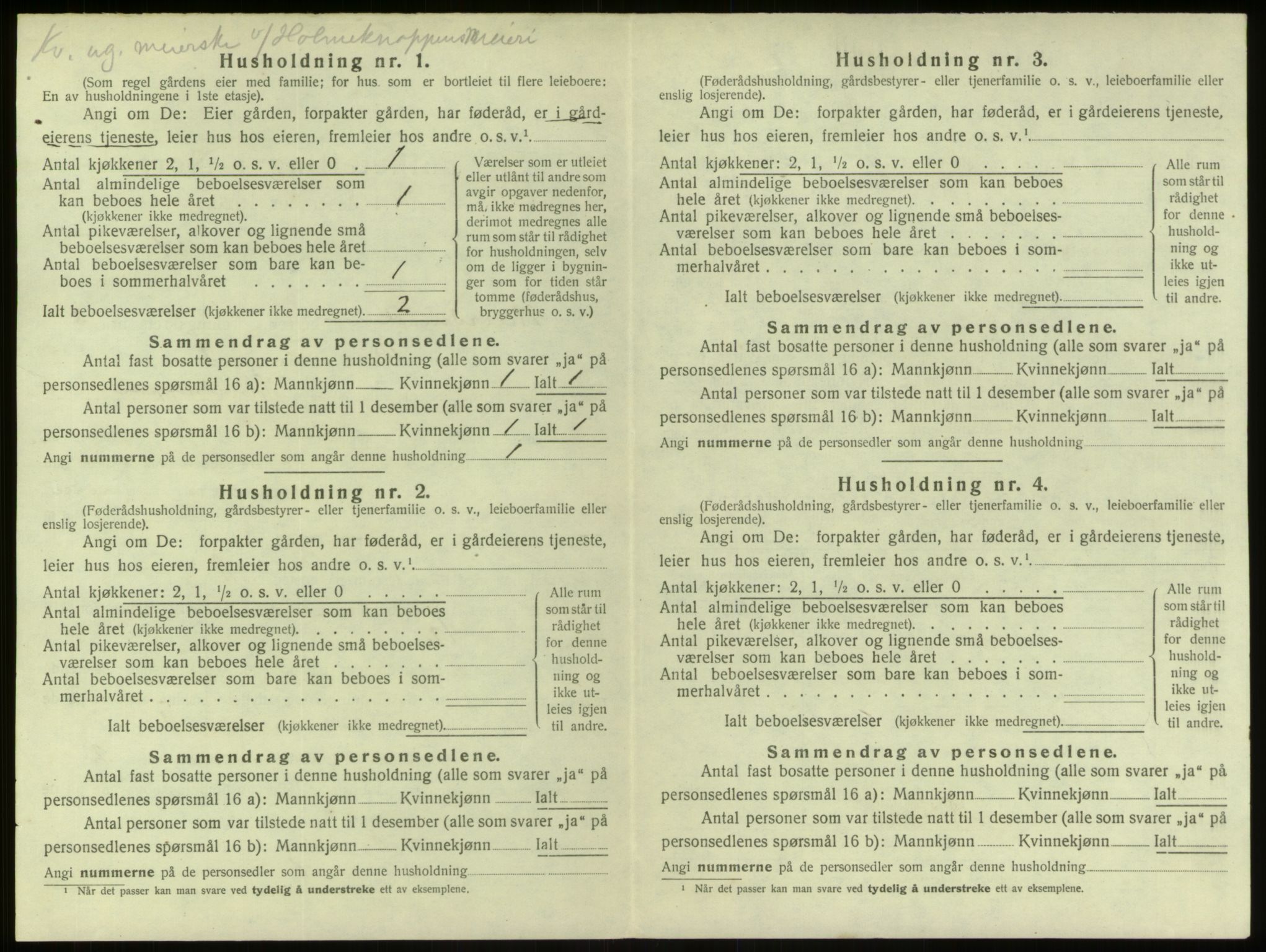 SAB, 1920 census for Alversund, 1920, p. 275