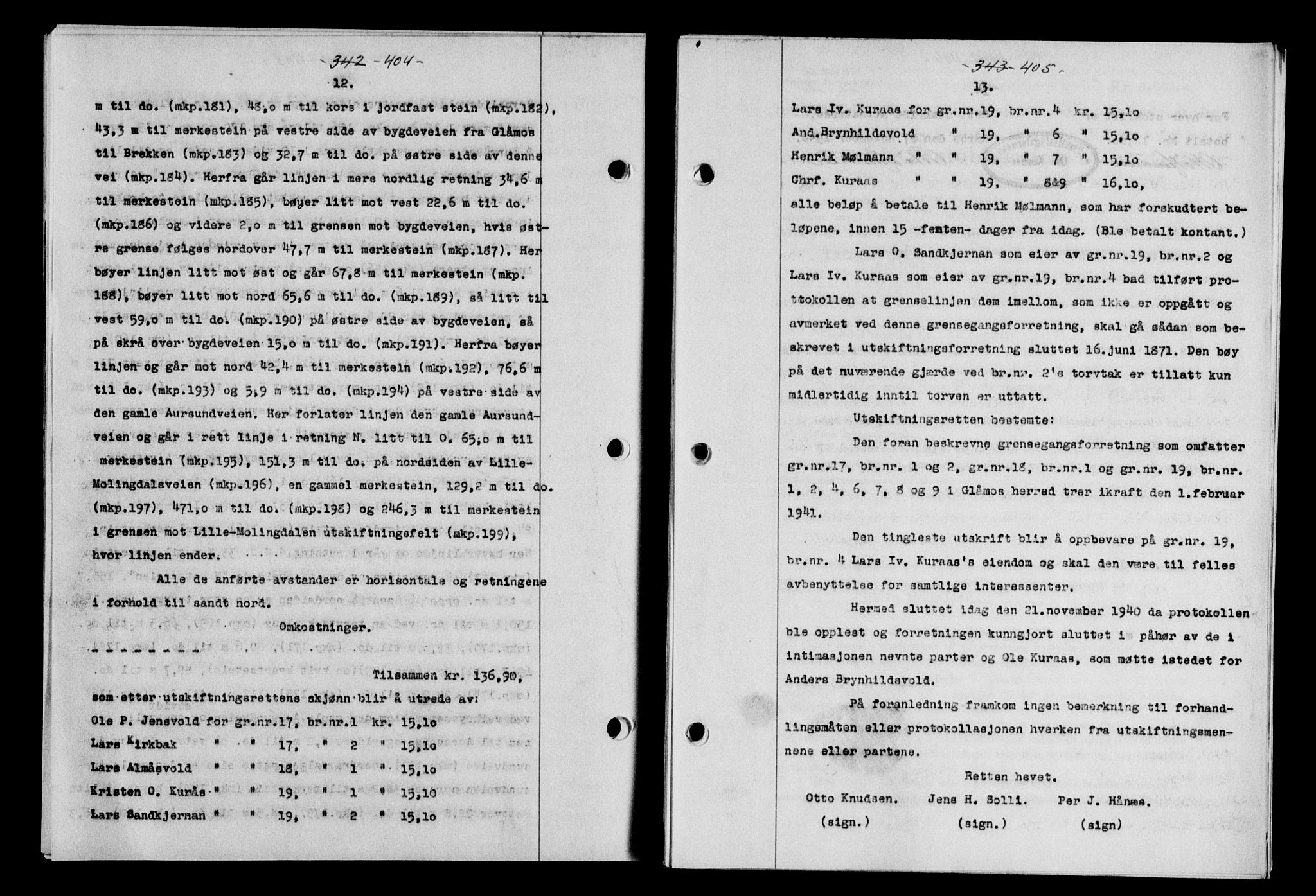 Gauldal sorenskriveri, SAT/A-0014/1/2/2C/L0052: Mortgage book no. 57, 1940-1941, Diary no: : 1057/1940