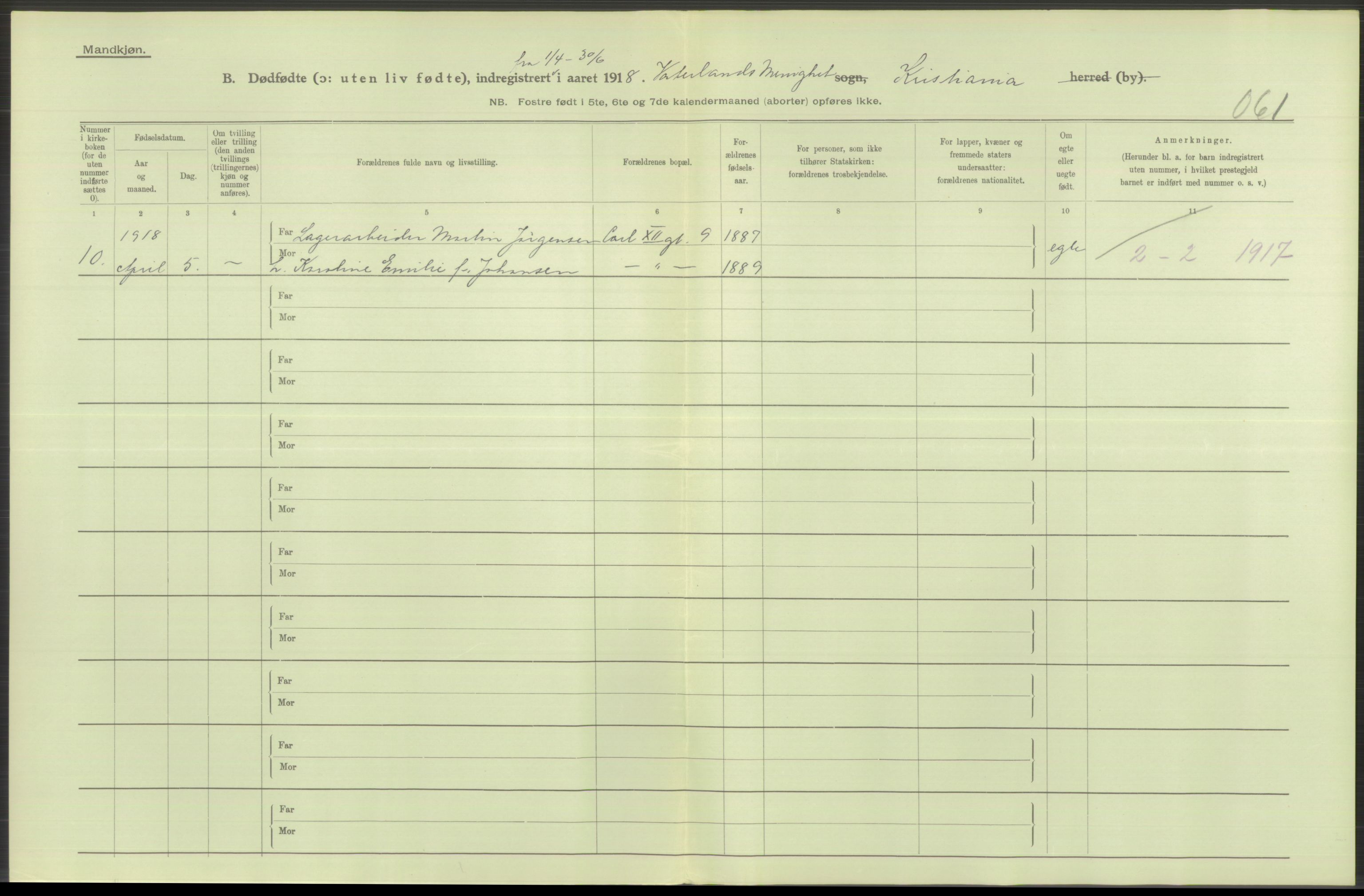 Statistisk sentralbyrå, Sosiodemografiske emner, Befolkning, RA/S-2228/D/Df/Dfb/Dfbh/L0011: Kristiania: Døde, dødfødte, 1918, p. 640