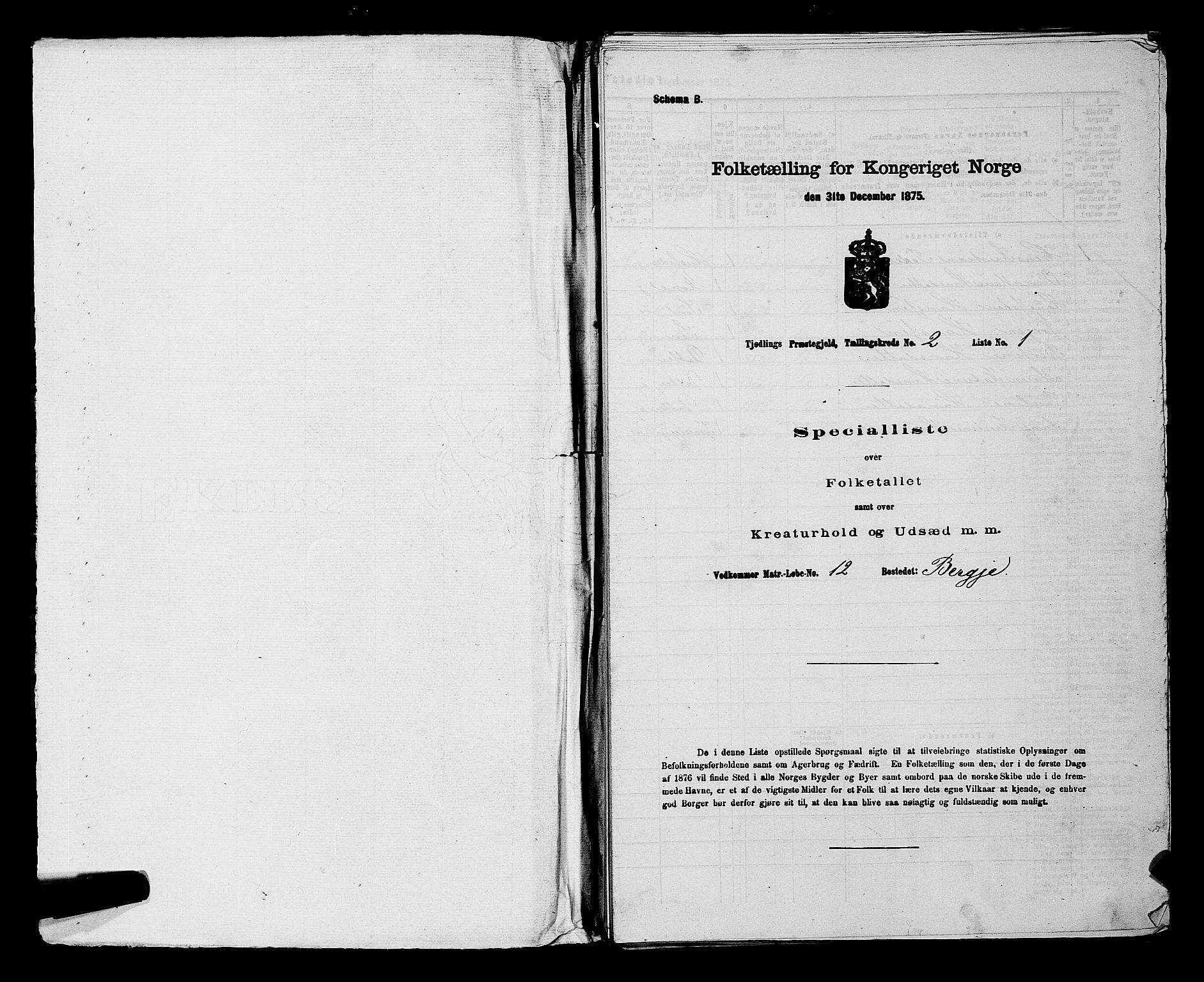 SAKO, 1875 census for 0725P Tjølling, 1875, p. 390