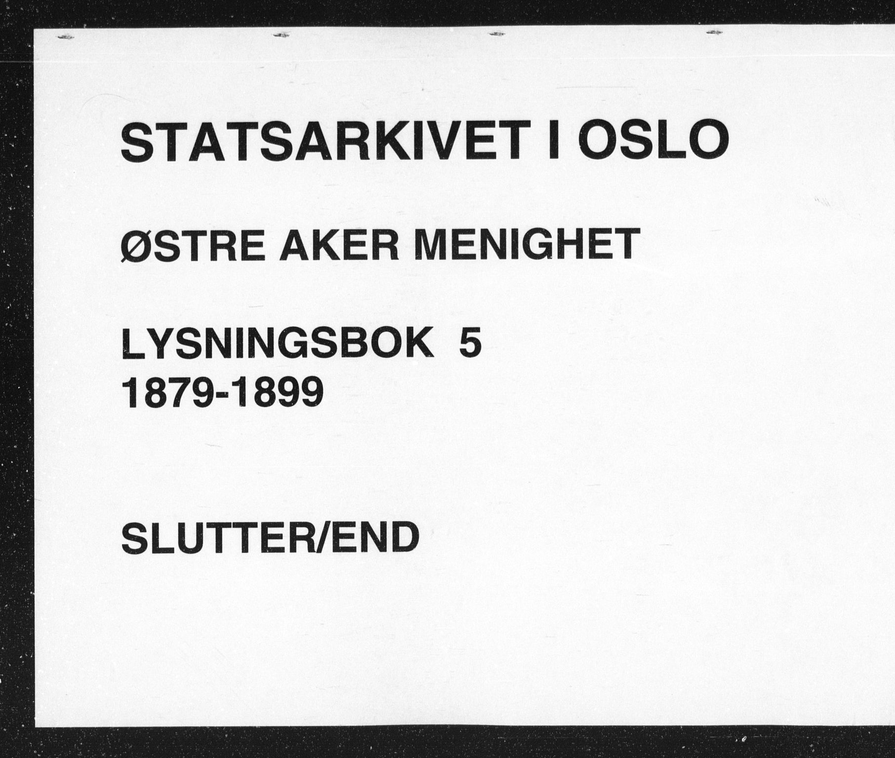 Østre Aker prestekontor Kirkebøker, AV/SAO-A-10840/H/Ha/L0005: Banns register no. I 5, 1879-1899