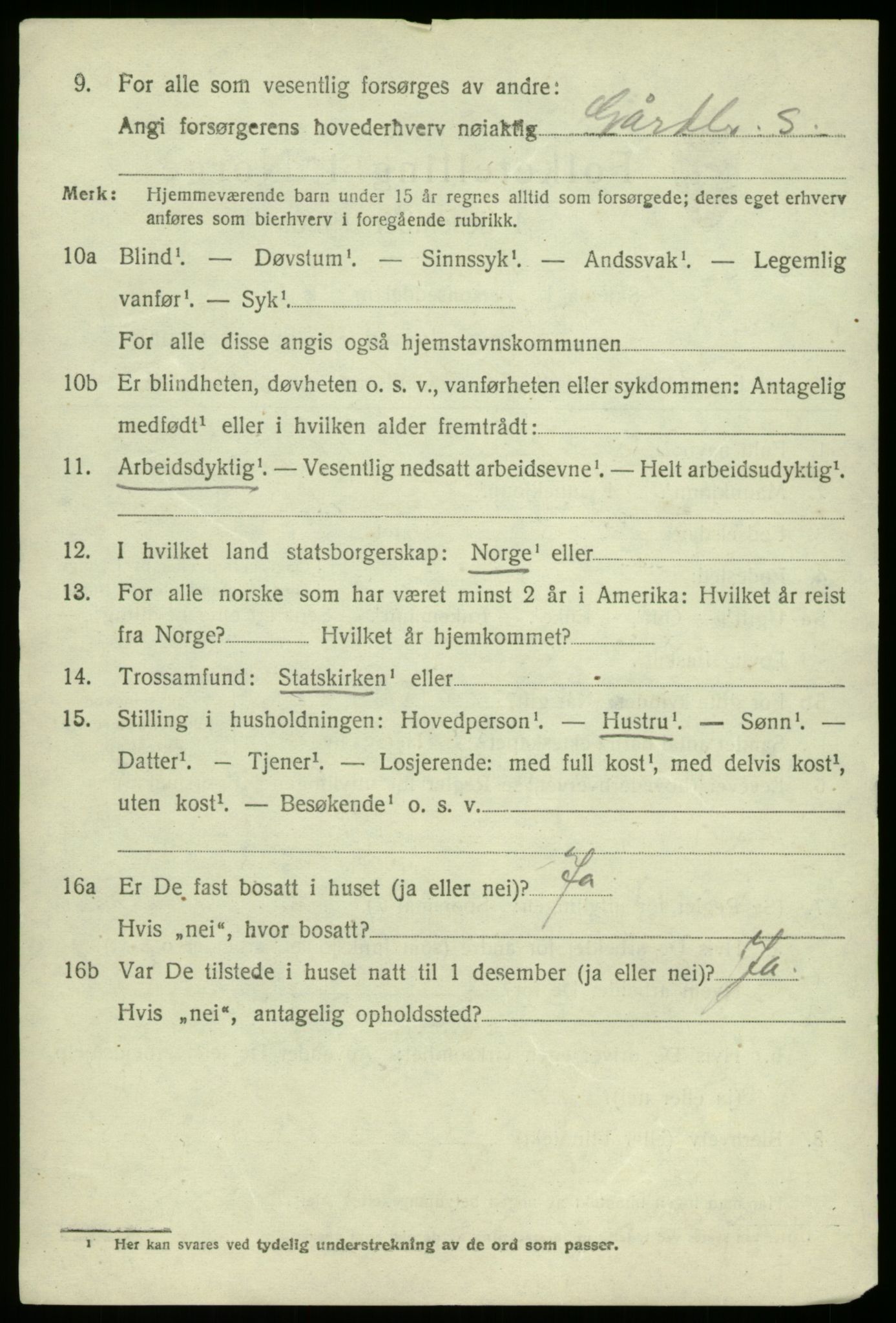 SAB, 1920 census for Fana, 1920, p. 5486