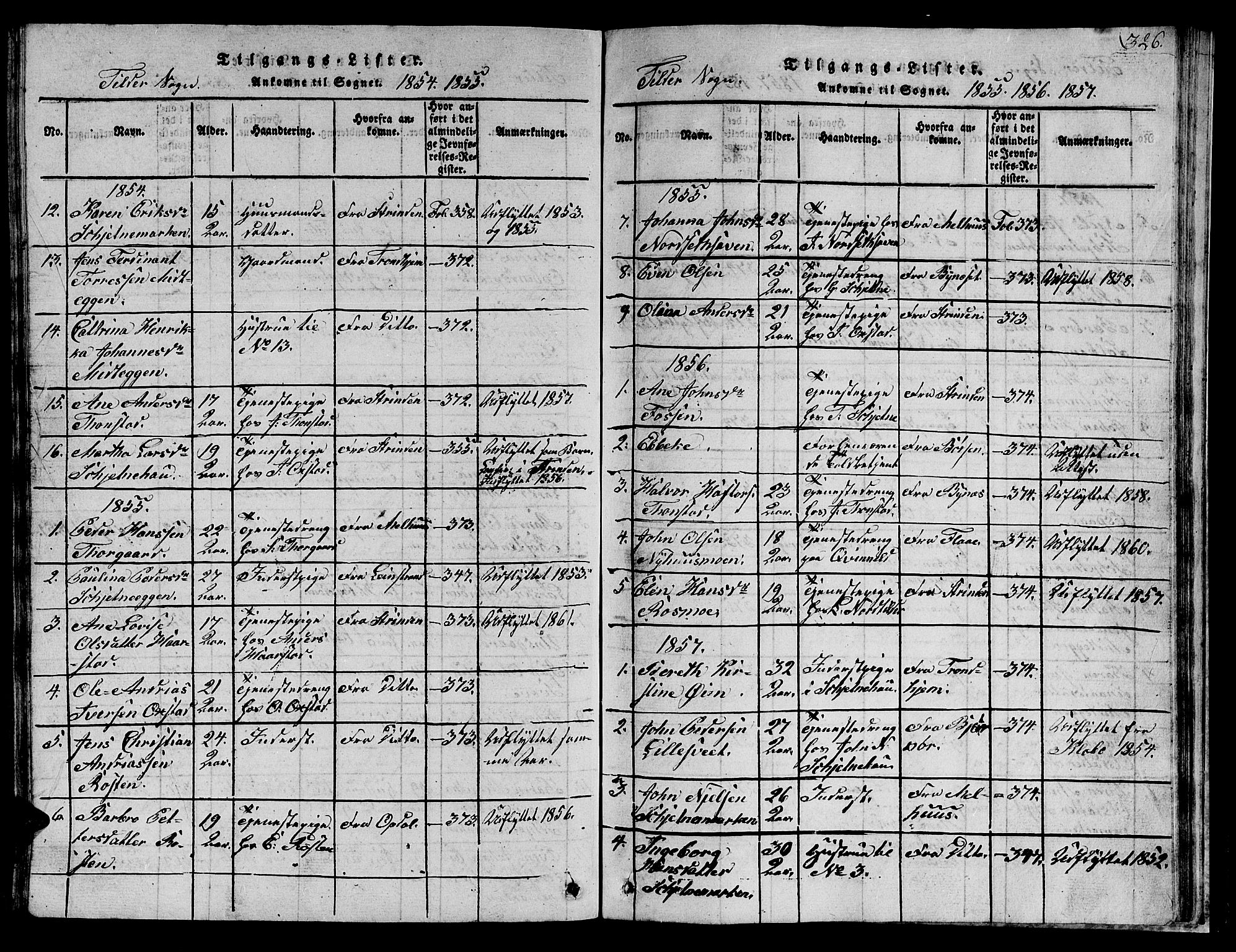Ministerialprotokoller, klokkerbøker og fødselsregistre - Sør-Trøndelag, SAT/A-1456/621/L0458: Parish register (copy) no. 621C01, 1816-1865, p. 326