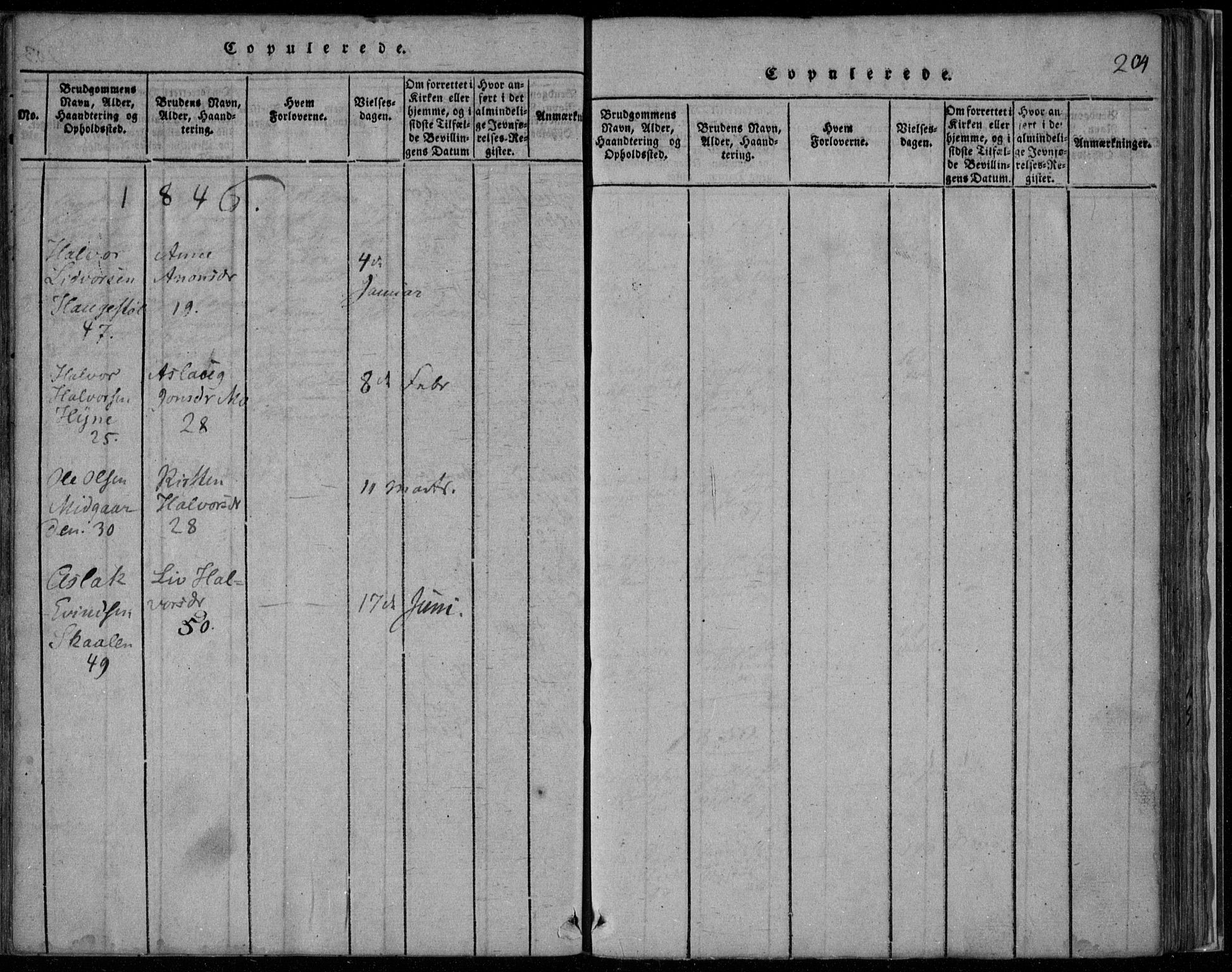 Rauland kirkebøker, SAKO/A-292/F/Fa/L0001: Parish register (official) no. 1, 1814-1859, p. 204