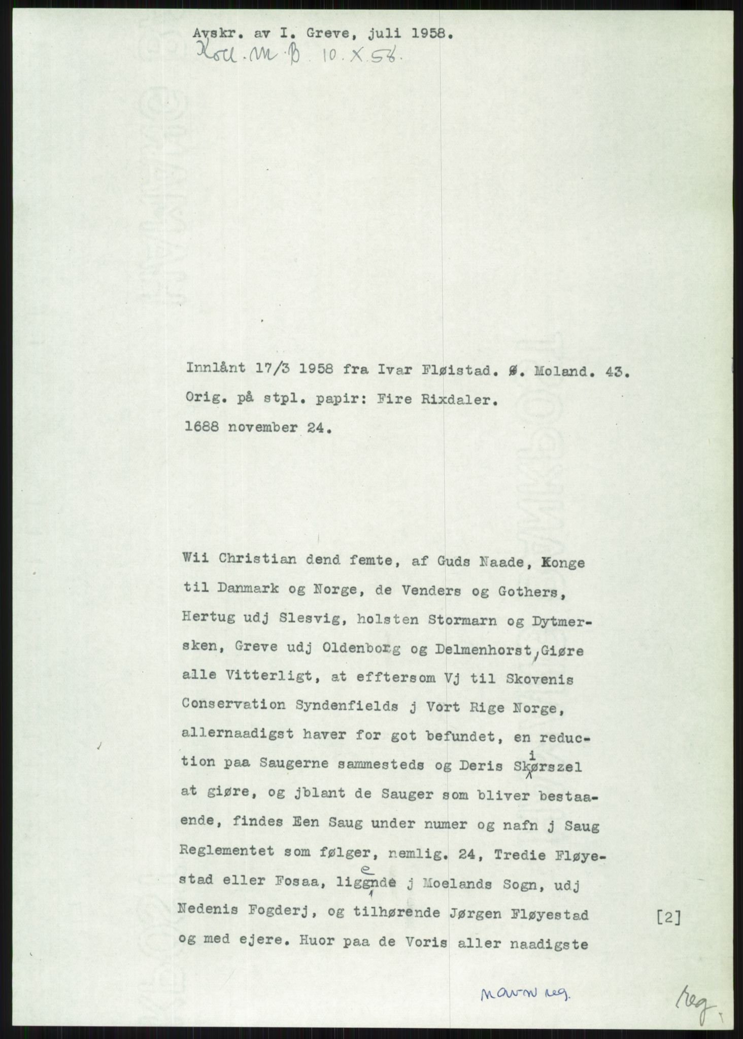 Samlinger til kildeutgivelse, Diplomavskriftsamlingen, AV/RA-EA-4053/H/Ha, p. 2134