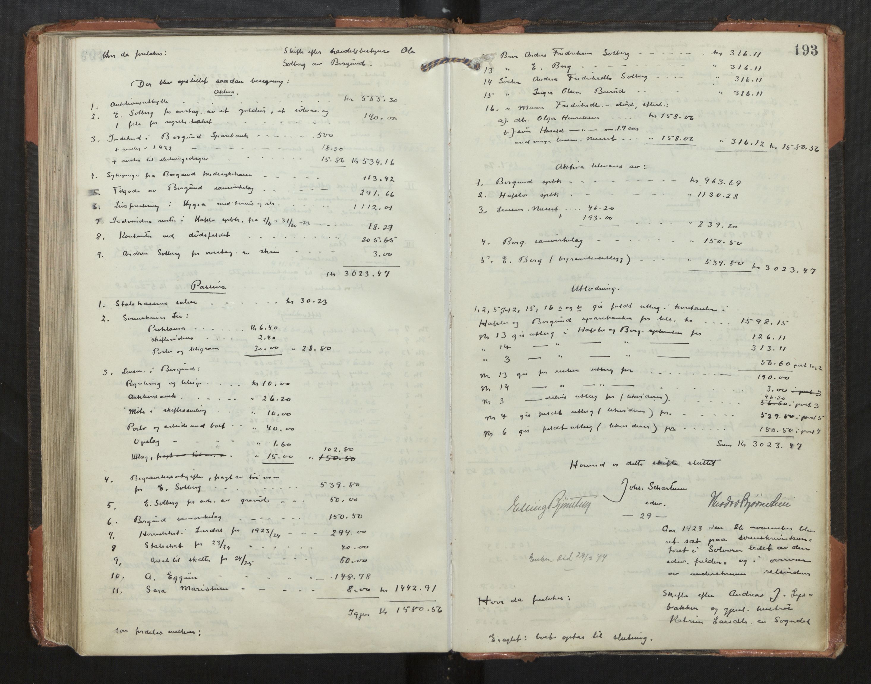 Indre Sogn tingrett, AV/SAB-A-3301/1/H/Hd/L0008: Skifteutlodningsprotokoll 8, 1912-1923, p. 192b-193a