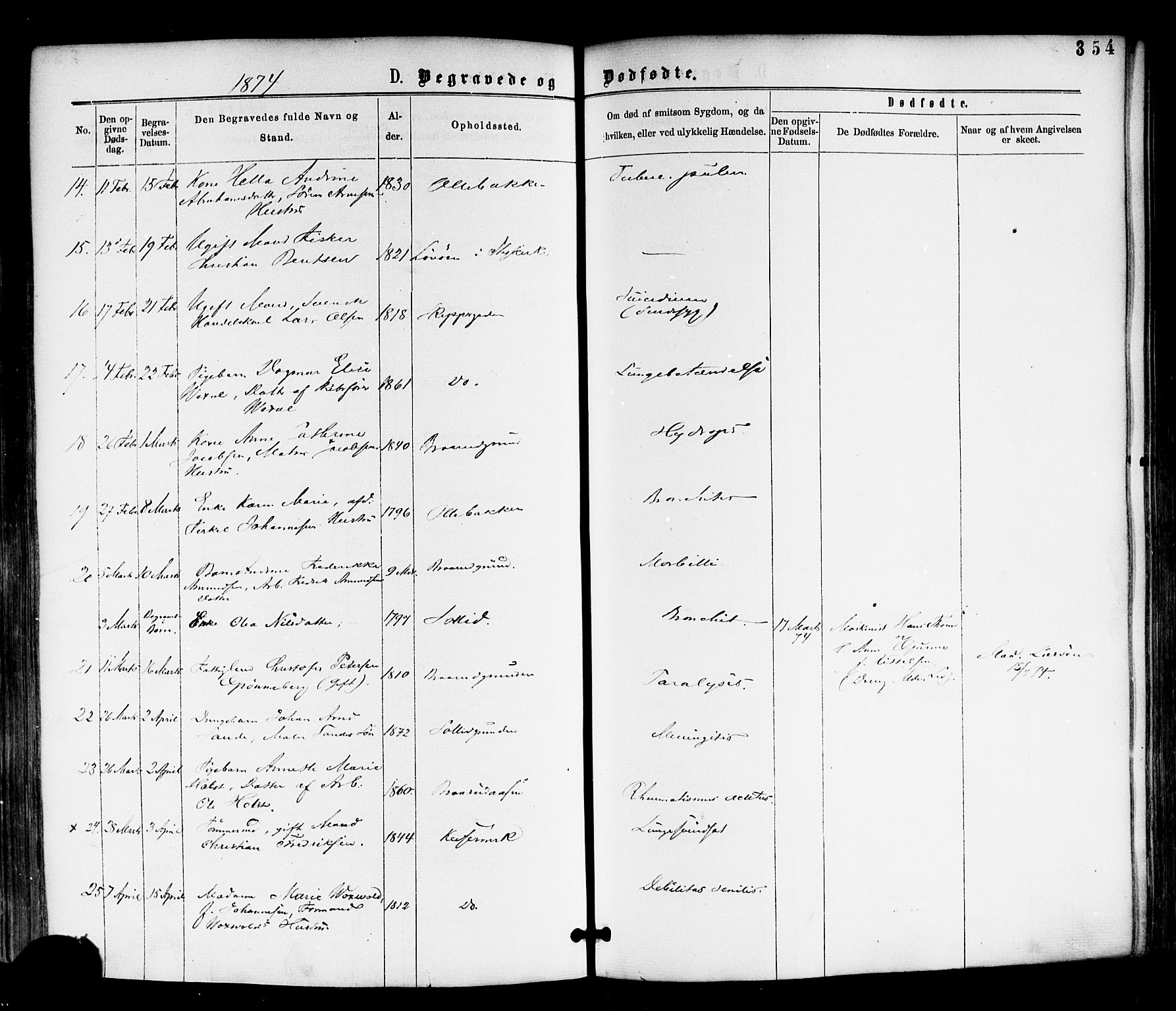 Horten kirkebøker, AV/SAKO-A-348/F/Fa/L0002: Parish register (official) no. 2, 1872-1877, p. 354