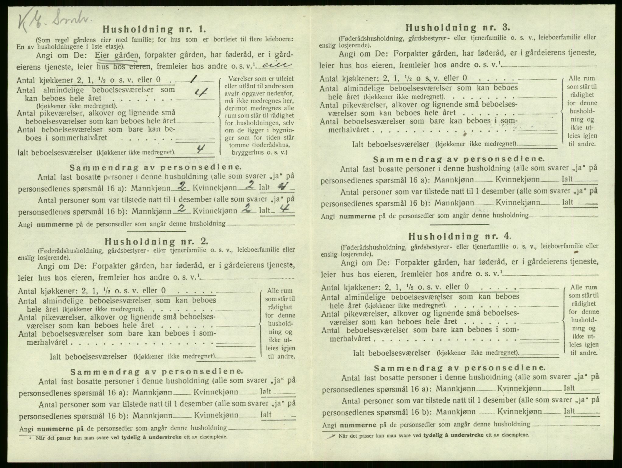 SAKO, 1920 census for Sandeherred, 1920, p. 1948