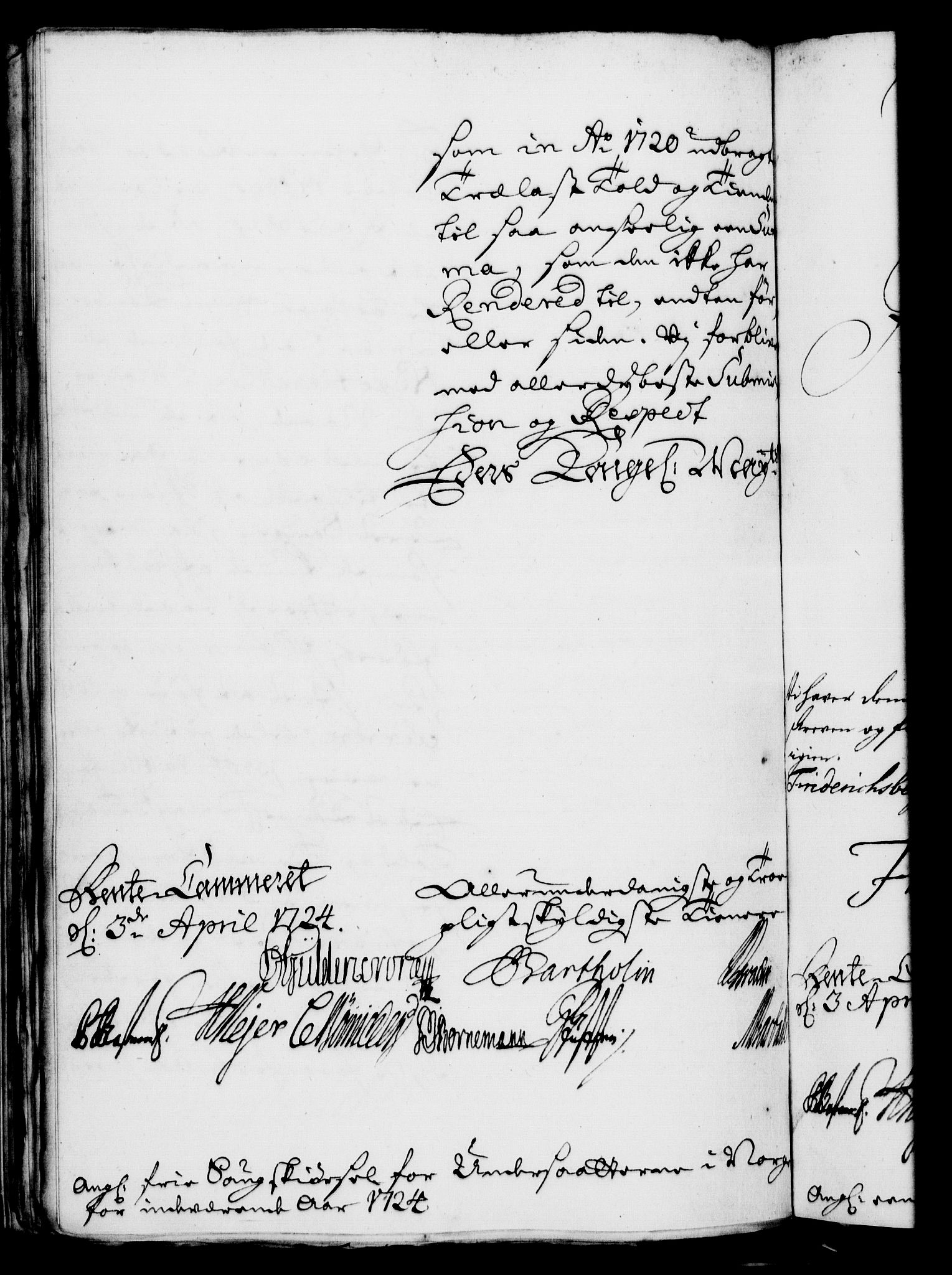 Rentekammeret, Kammerkanselliet, RA/EA-3111/G/Gf/Gfa/L0007: Norsk relasjons- og resolusjonsprotokoll (merket RK 52.7), 1724, p. 394