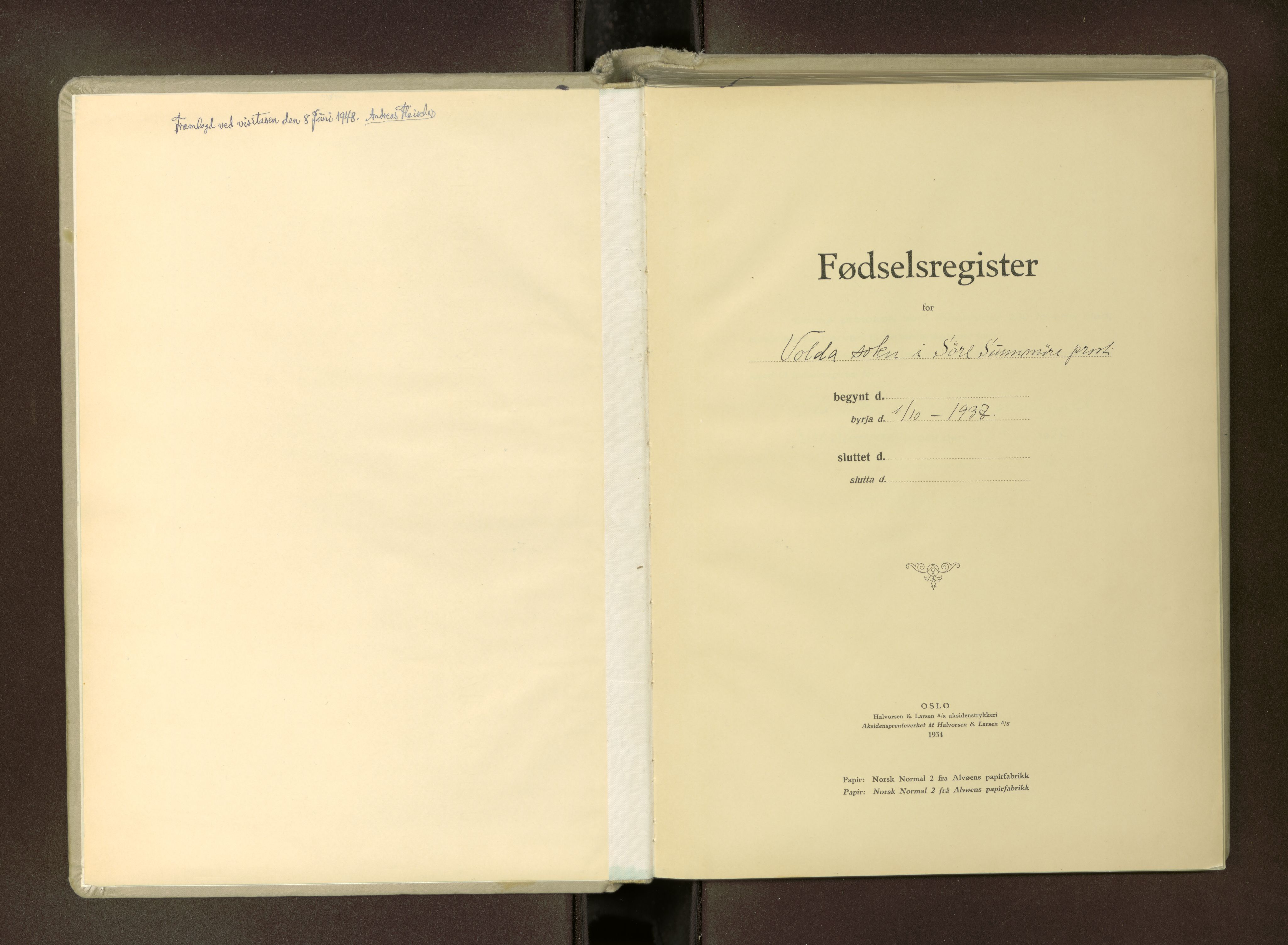 Ministerialprotokoller, klokkerbøker og fødselsregistre - Møre og Romsdal, AV/SAT-A-1454/511/L0166: Birth register no. 511---, 1937-1954