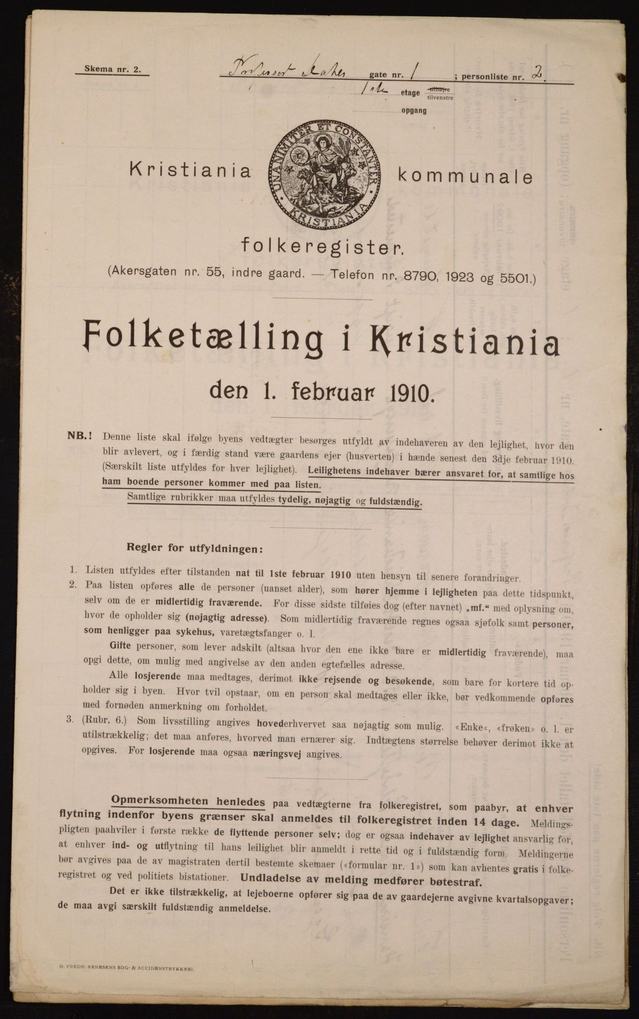 OBA, Municipal Census 1910 for Kristiania, 1910, p. 77855