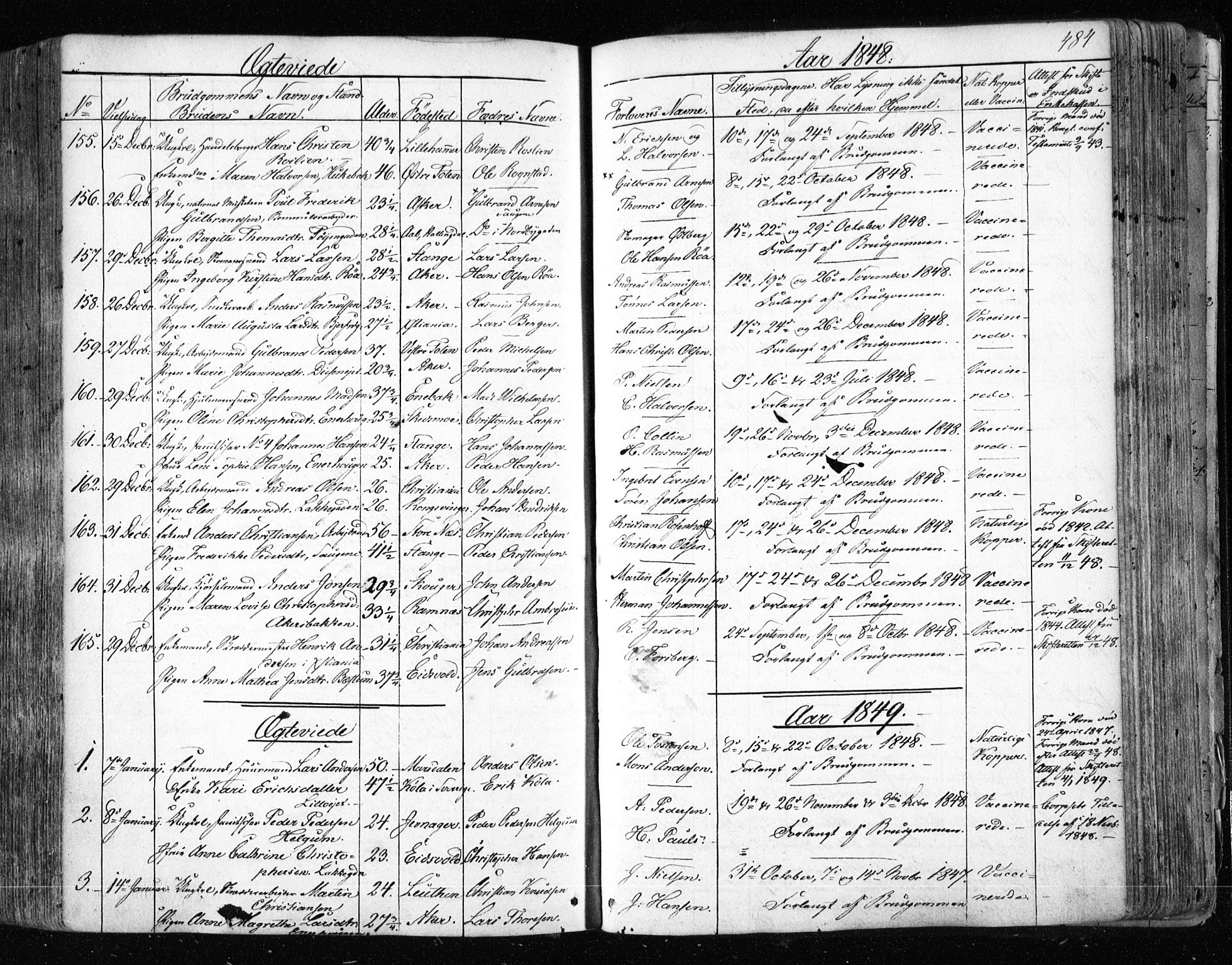 Aker prestekontor kirkebøker, SAO/A-10861/F/L0019: Parish register (official) no. 19, 1842-1852, p. 484