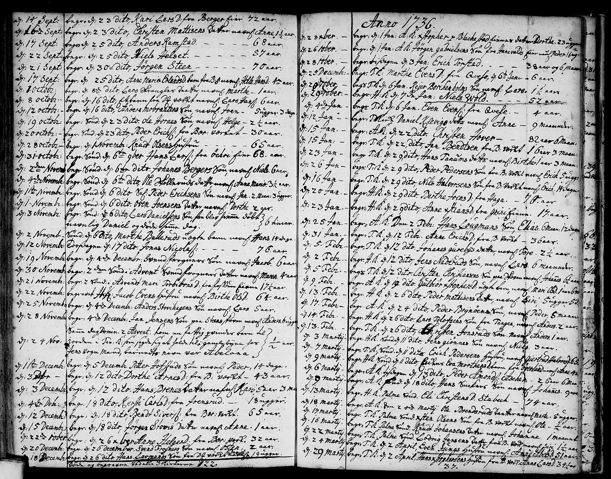 Asker prestekontor Kirkebøker, SAO/A-10256a/F/Fa/L0001: Parish register (official) no. I 1, 1726-1744, p. 98