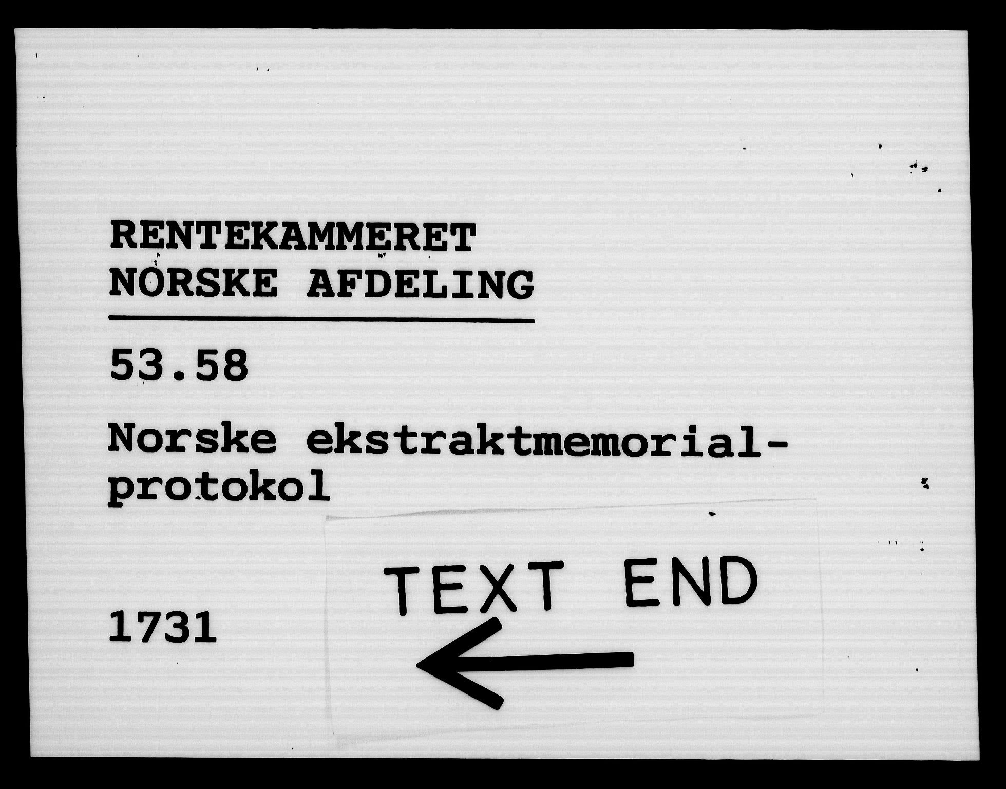 Rentekammeret, Kammerkanselliet, AV/RA-EA-3111/G/Gh/Gha/L0013: Norsk ekstraktmemorialprotokoll (merket RK 53.58), 1731