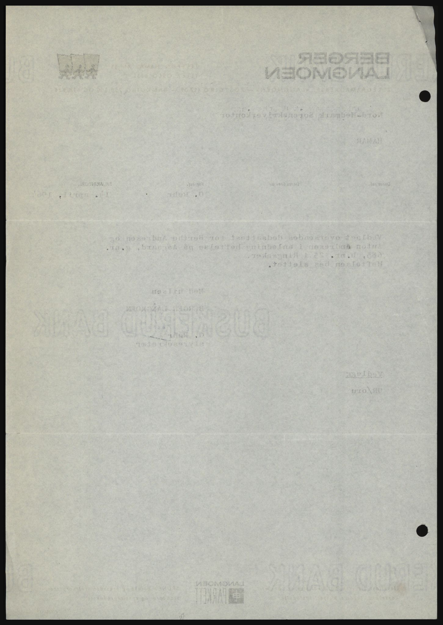 Nord-Hedmark sorenskriveri, SAH/TING-012/H/Hc/L0019: Mortgage book no. 19, 1963-1964, Diary no: : 1701/1964