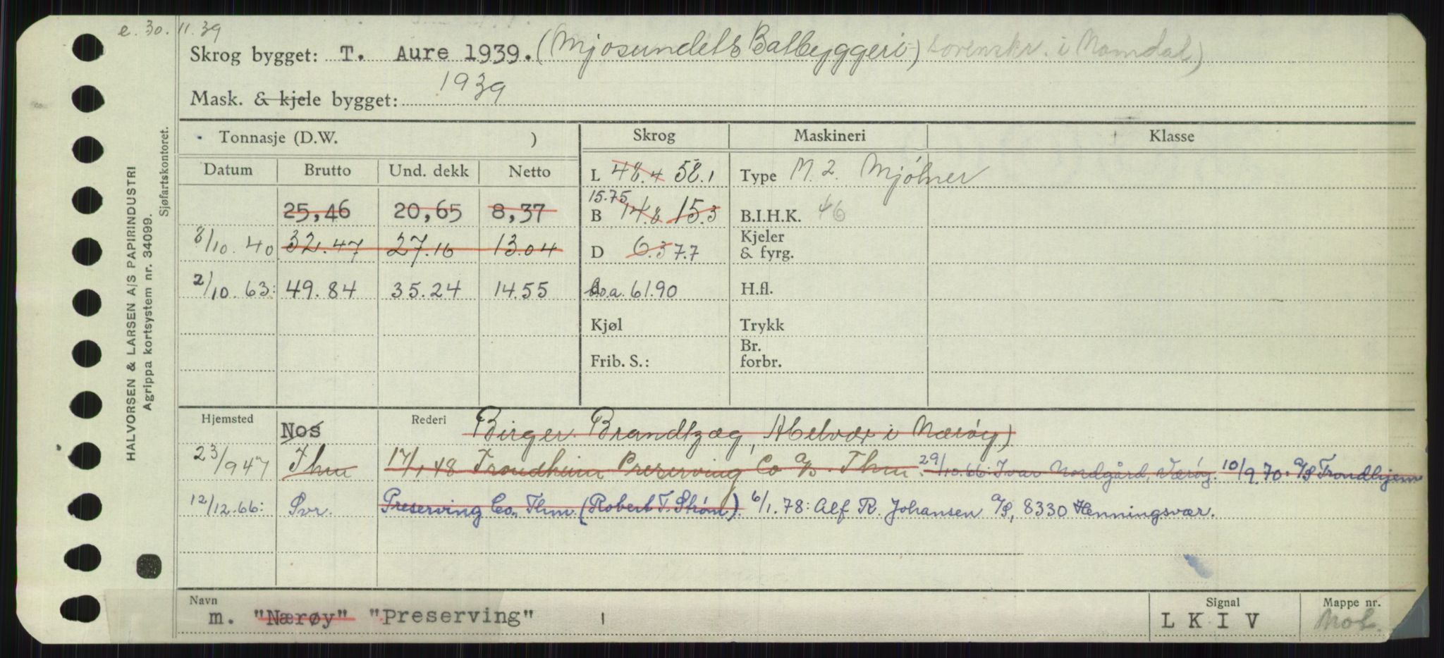 Sjøfartsdirektoratet med forløpere, Skipsmålingen, RA/S-1627/H/Ha/L0004/0002: Fartøy, Mas-R / Fartøy, Odin-R, p. 411