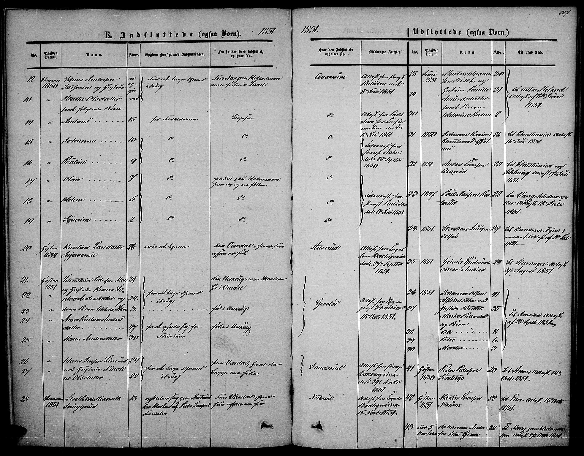 Vestre Toten prestekontor, SAH/PREST-108/H/Ha/Haa/L0005: Parish register (official) no. 5, 1850-1855, p. 317