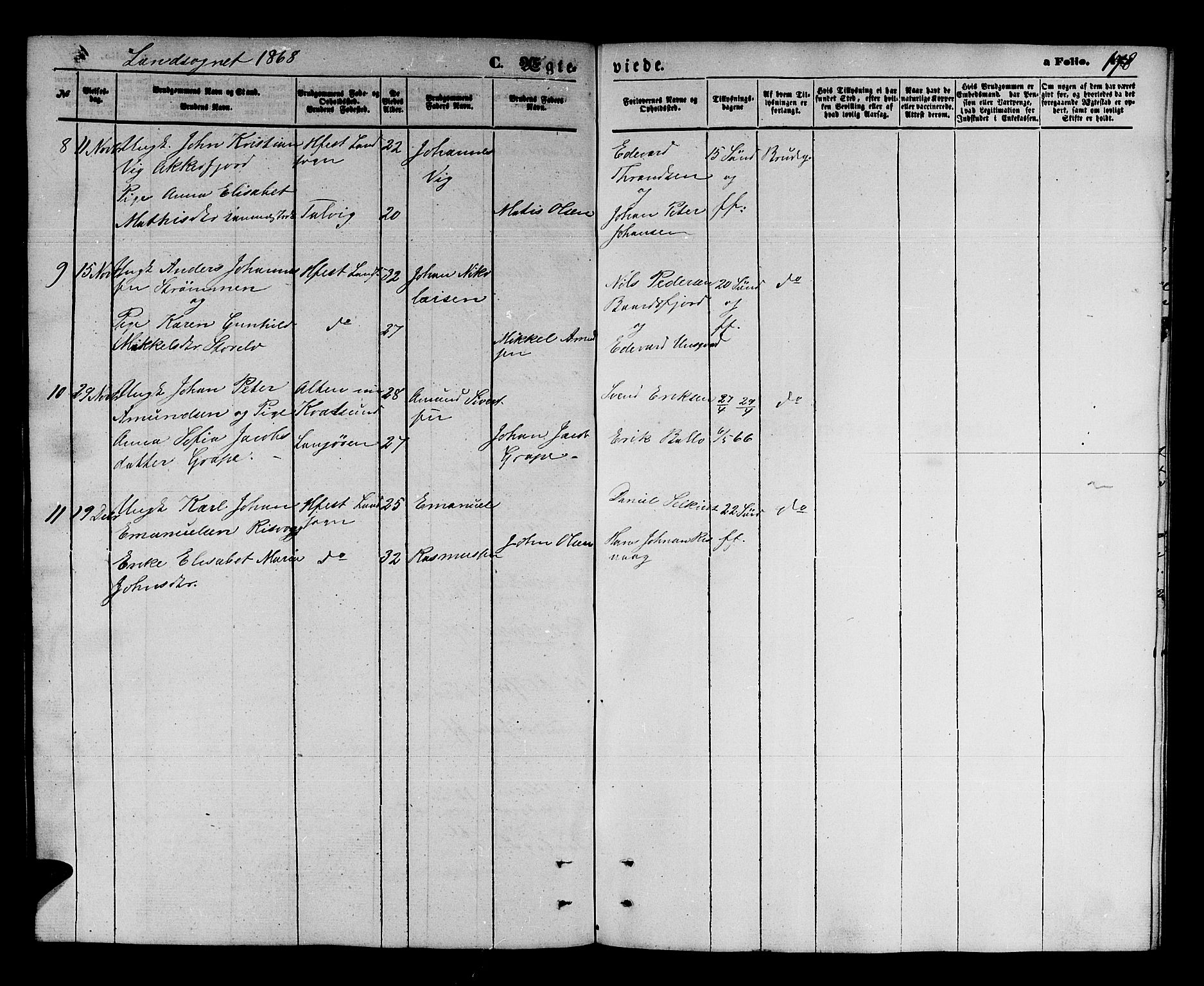 Hammerfest sokneprestkontor, AV/SATØ-S-1347/H/Hb/L0003.klokk: Parish register (copy) no. 3 /2, 1863-1868, p. 178