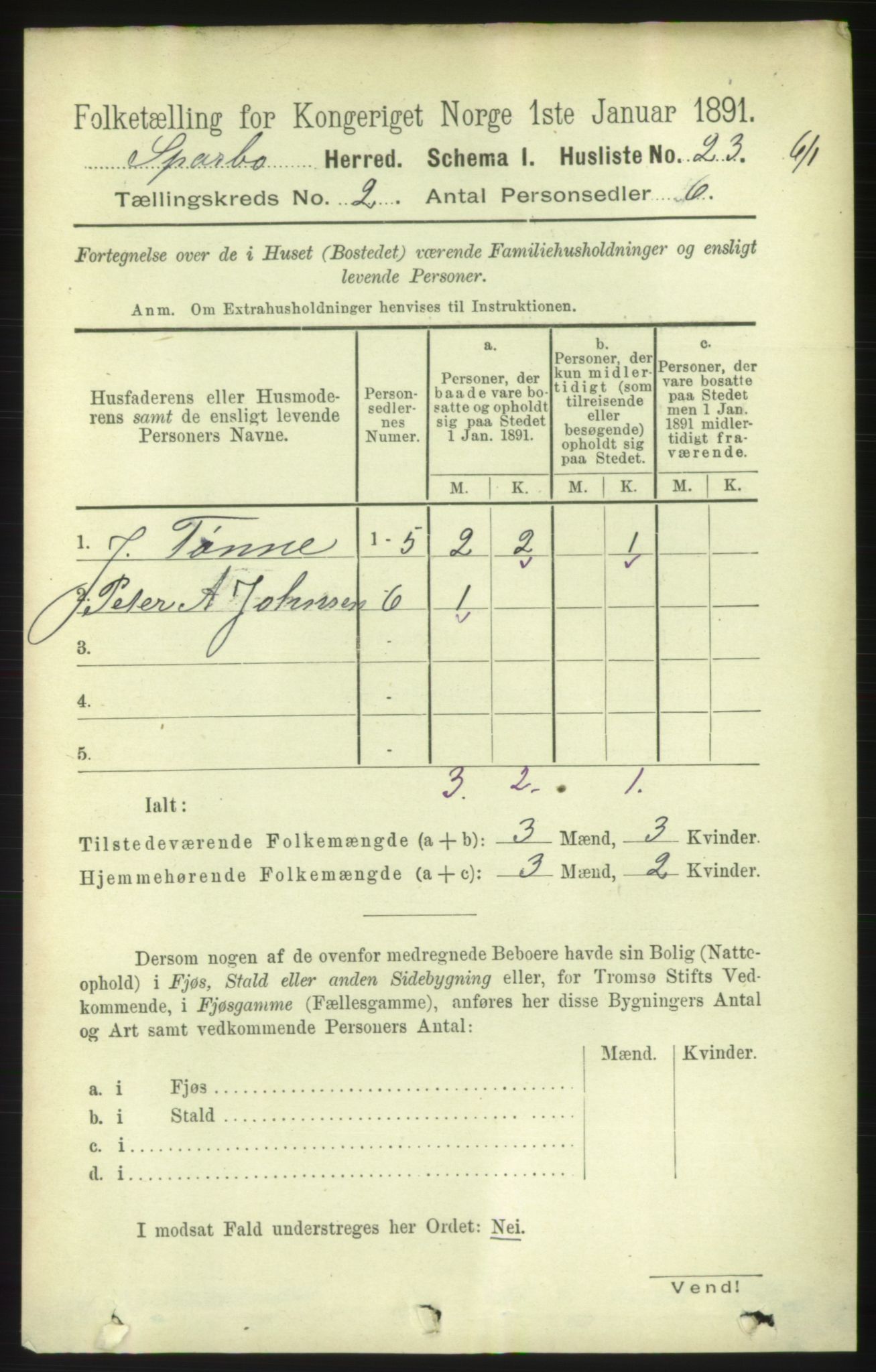 RA, 1891 census for 1731 Sparbu, 1891, p. 669