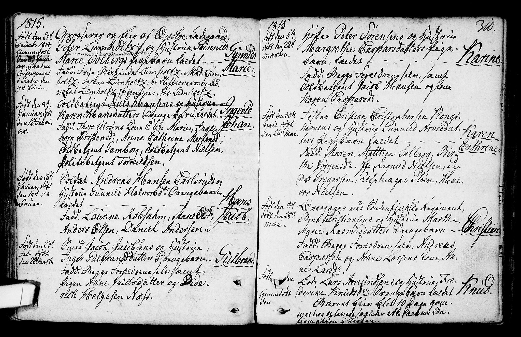 Gamlebyen prestekontor Kirkebøker, SAO/A-10884/F/Fa/L0001: Parish register (official) no. 1, 1734-1818, p. 310