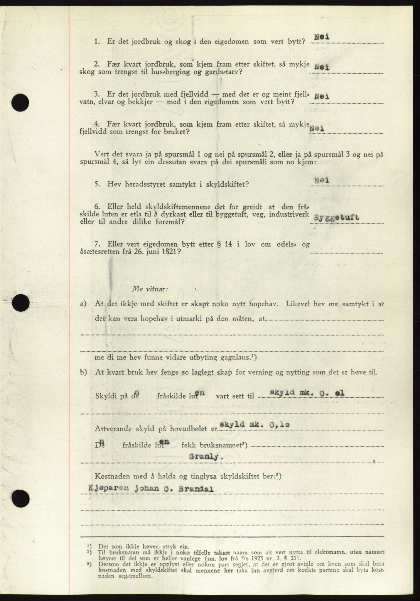 Søre Sunnmøre sorenskriveri, AV/SAT-A-4122/1/2/2C/L0082: Mortgage book no. 8A, 1948-1948, Diary no: : 1044/1948