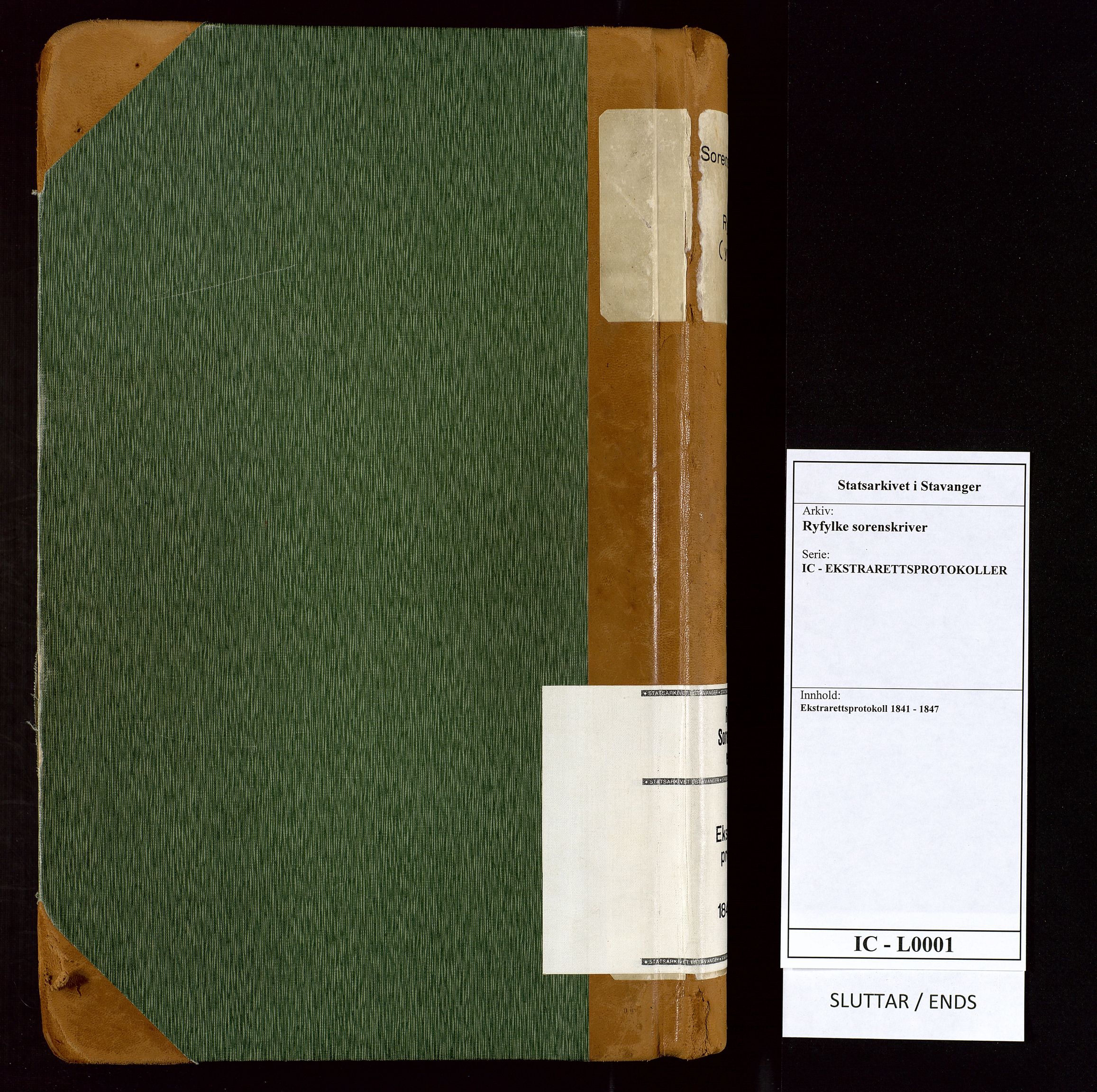 Ryfylke tingrett, AV/SAST-A-100055/001/I/IC/L0001: Ekstrarettsprotokoll, 1841-1847