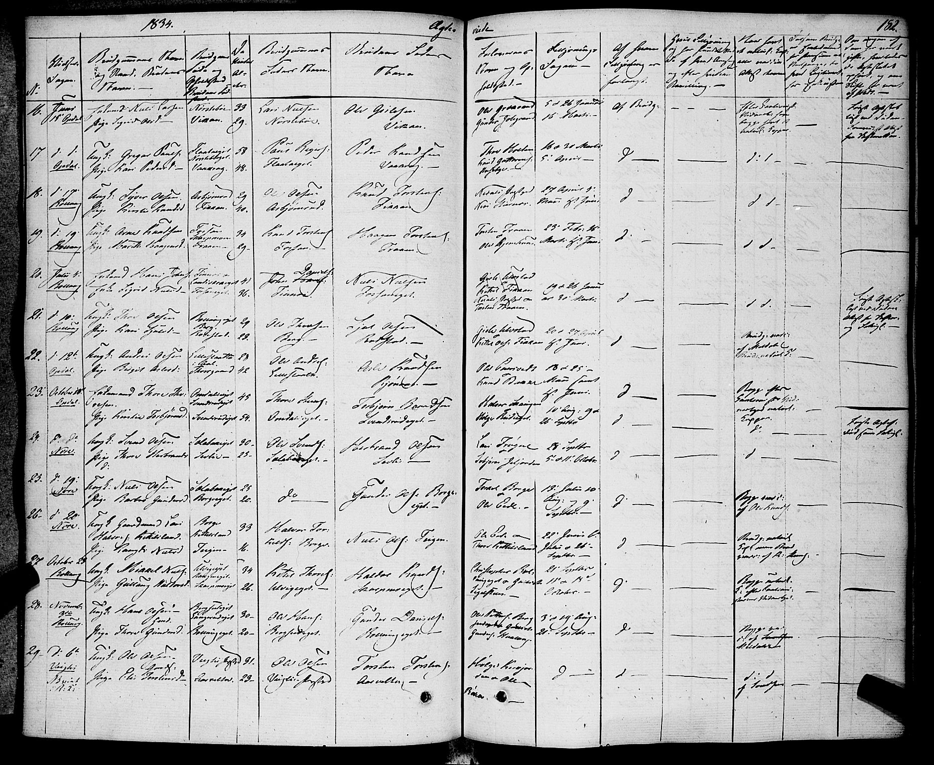 Rollag kirkebøker, AV/SAKO-A-240/F/Fa/L0007: Parish register (official) no. I 7, 1828-1847, p. 182