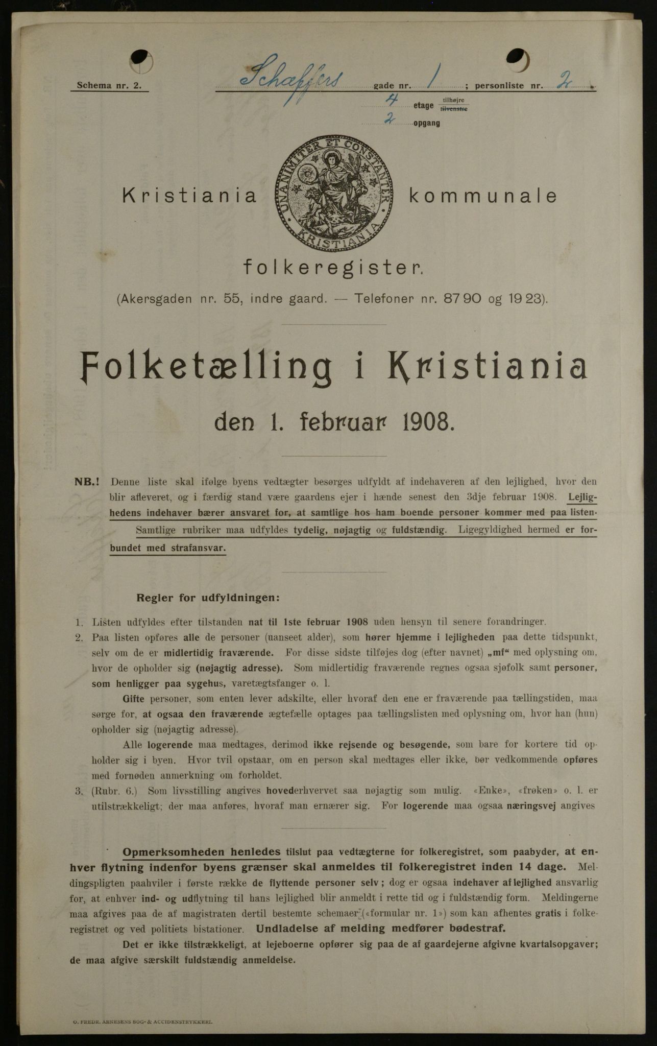 OBA, Municipal Census 1908 for Kristiania, 1908, p. 83657