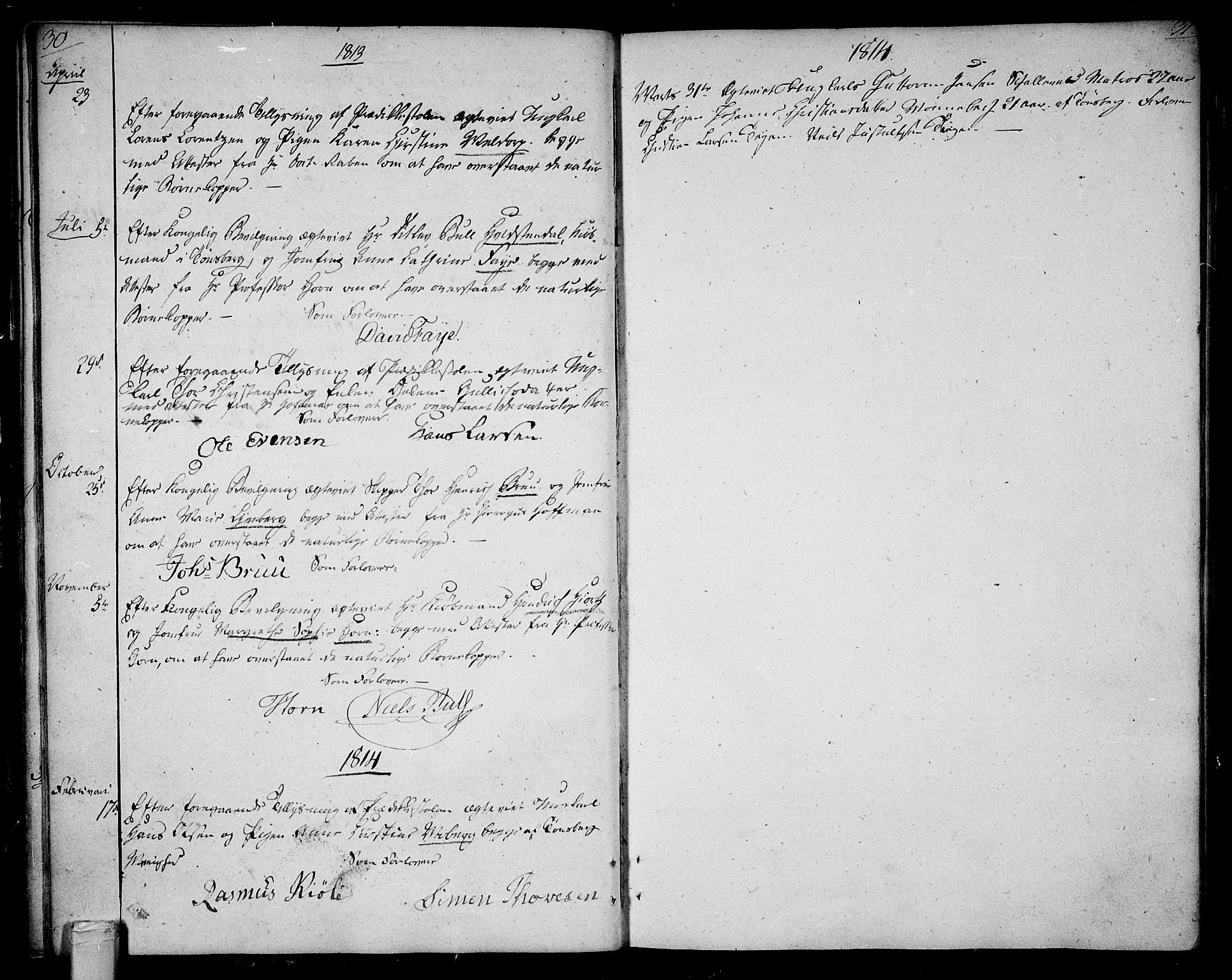 Tønsberg kirkebøker, SAKO/A-330/F/Fa/L0003: Parish register (official) no. I 3, 1797-1814, p. 30-31